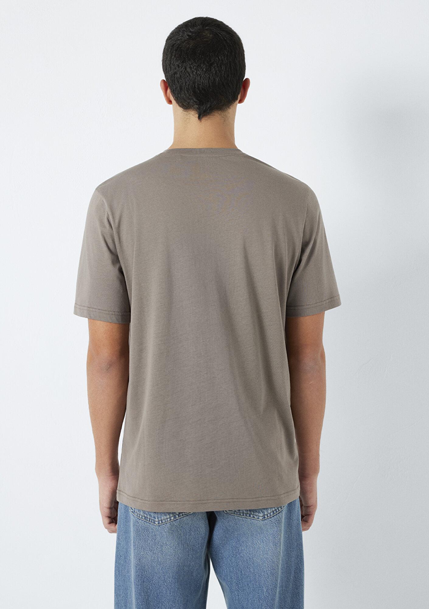 Mavi Mavi Logo Baskılı Kahverengi Tişört Regular Fit / Normal Kesim 0611714-87875