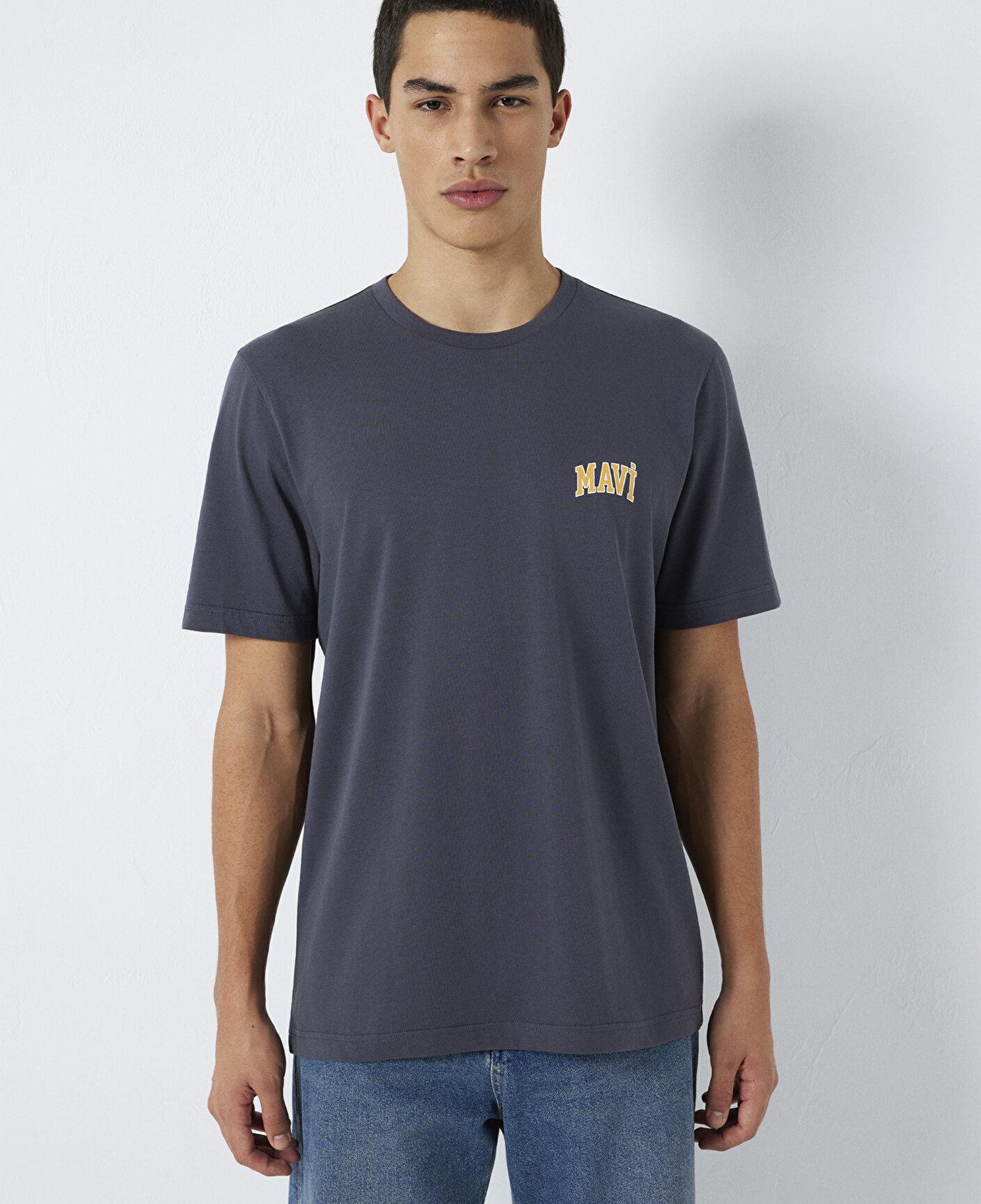 Mavi Mavi Logo Baskılı Gri Tişört Regular Fit / Normal Kesim 0611714-70101