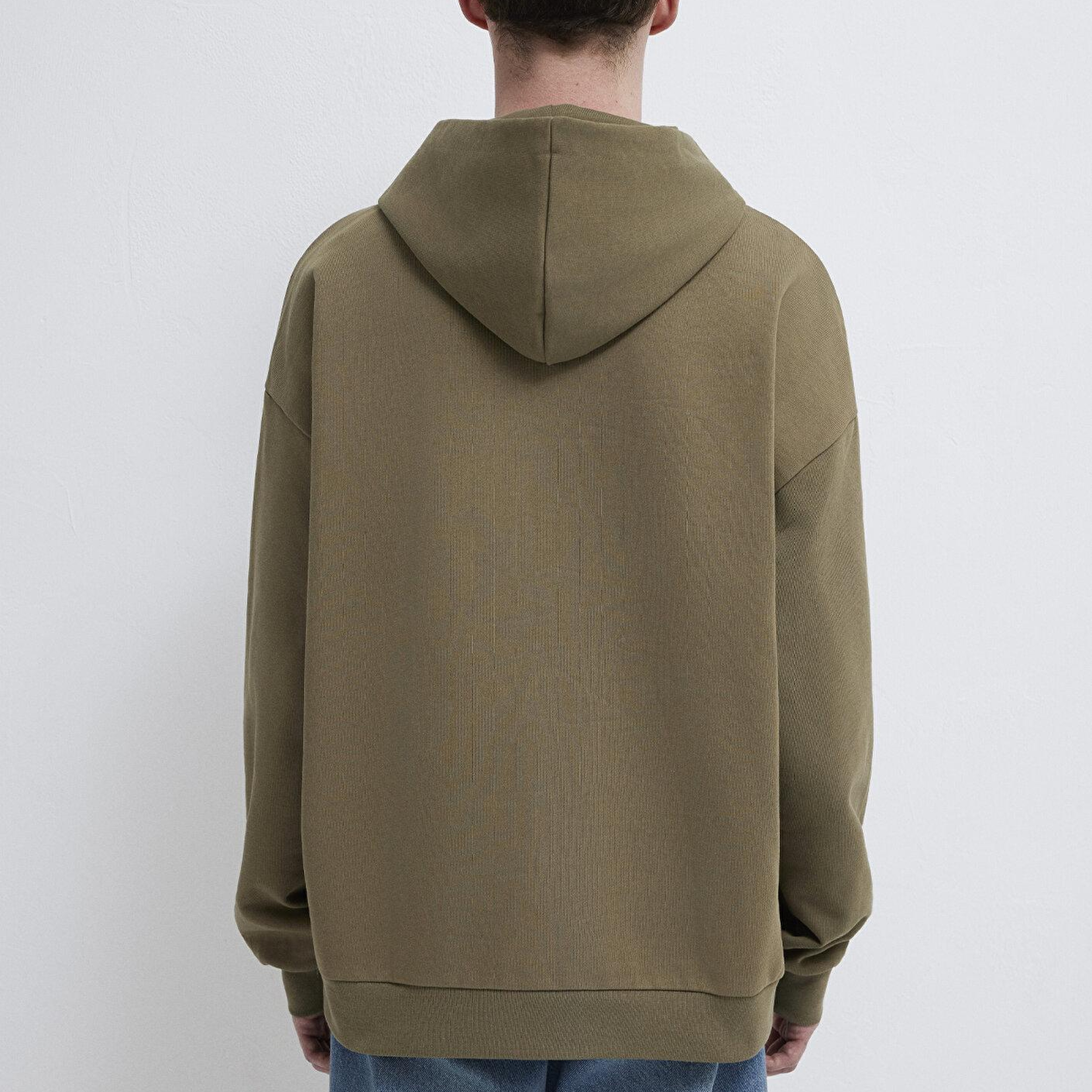 Mavi Kapüşonlu Haki Sweatshirt 0S10416-71564