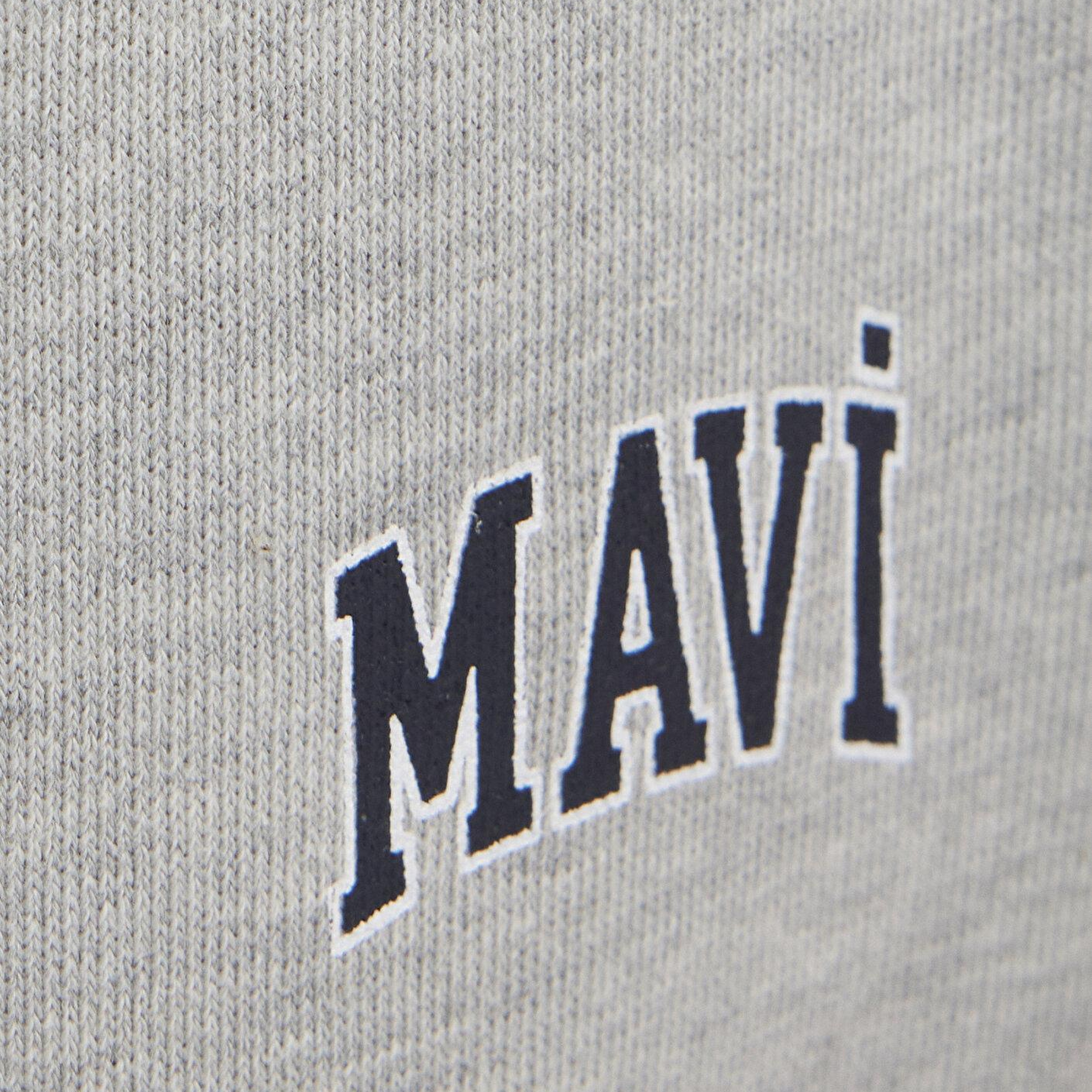 Mavi Mavi Logo Baskılı Gri Şort 0410224-80018