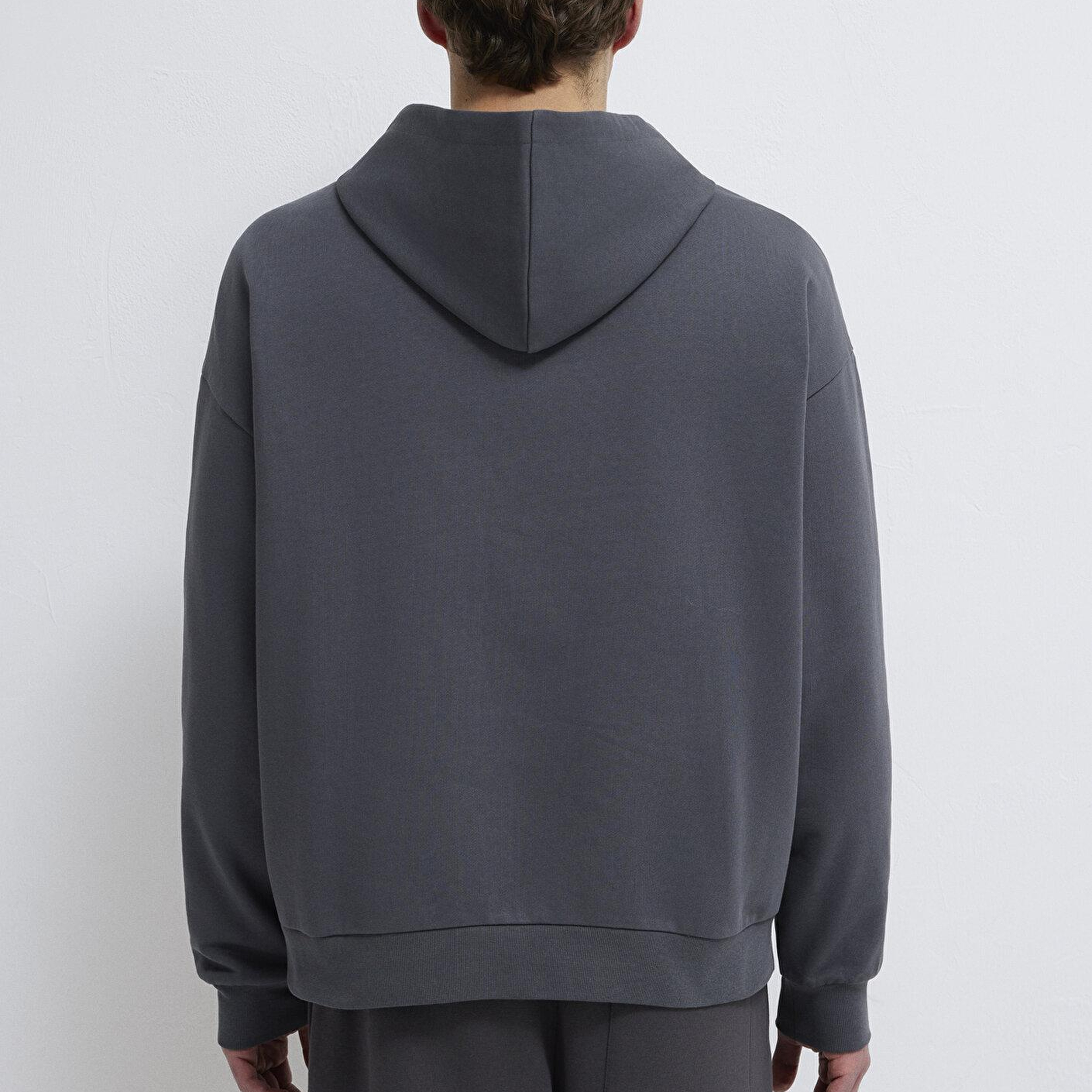 Mavi Kapüşonlu Antrasit Sweatshirt 0S10416-80955