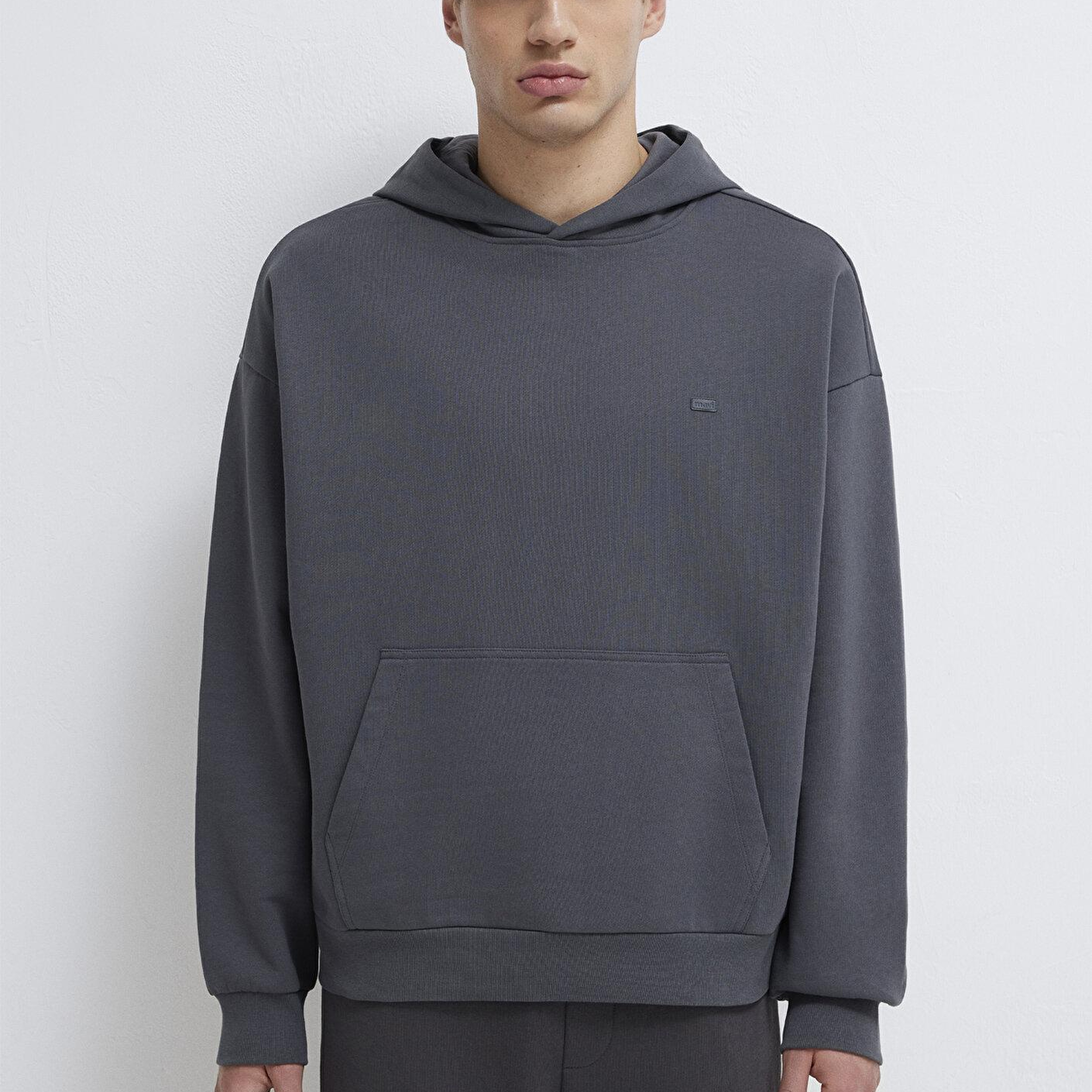 Mavi Kapüşonlu Antrasit Sweatshirt 0S10416-80955