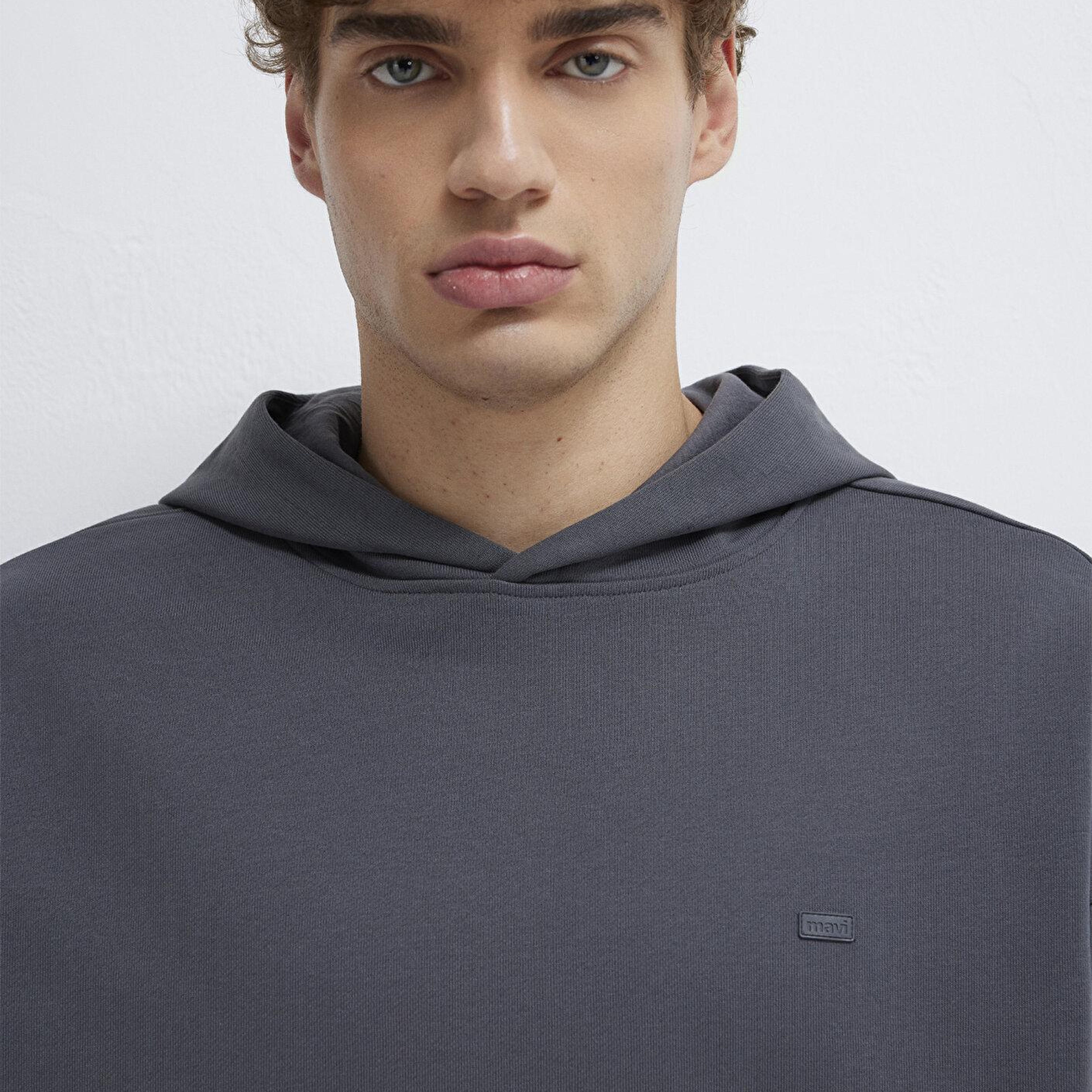 Mavi Kapüşonlu Antrasit Sweatshirt 0S10416-80955