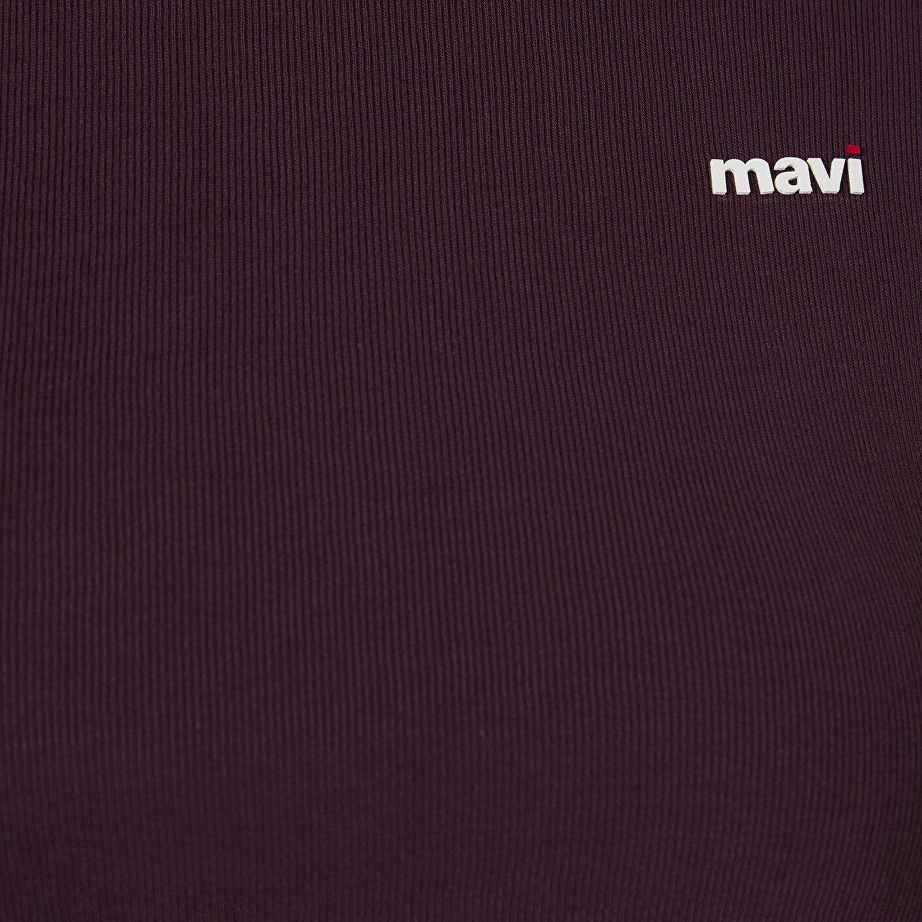 Mavi Mavi Logo Baskılı Mor Tişört Fitted / Vücuda Oturan Kesim 1613848-70434