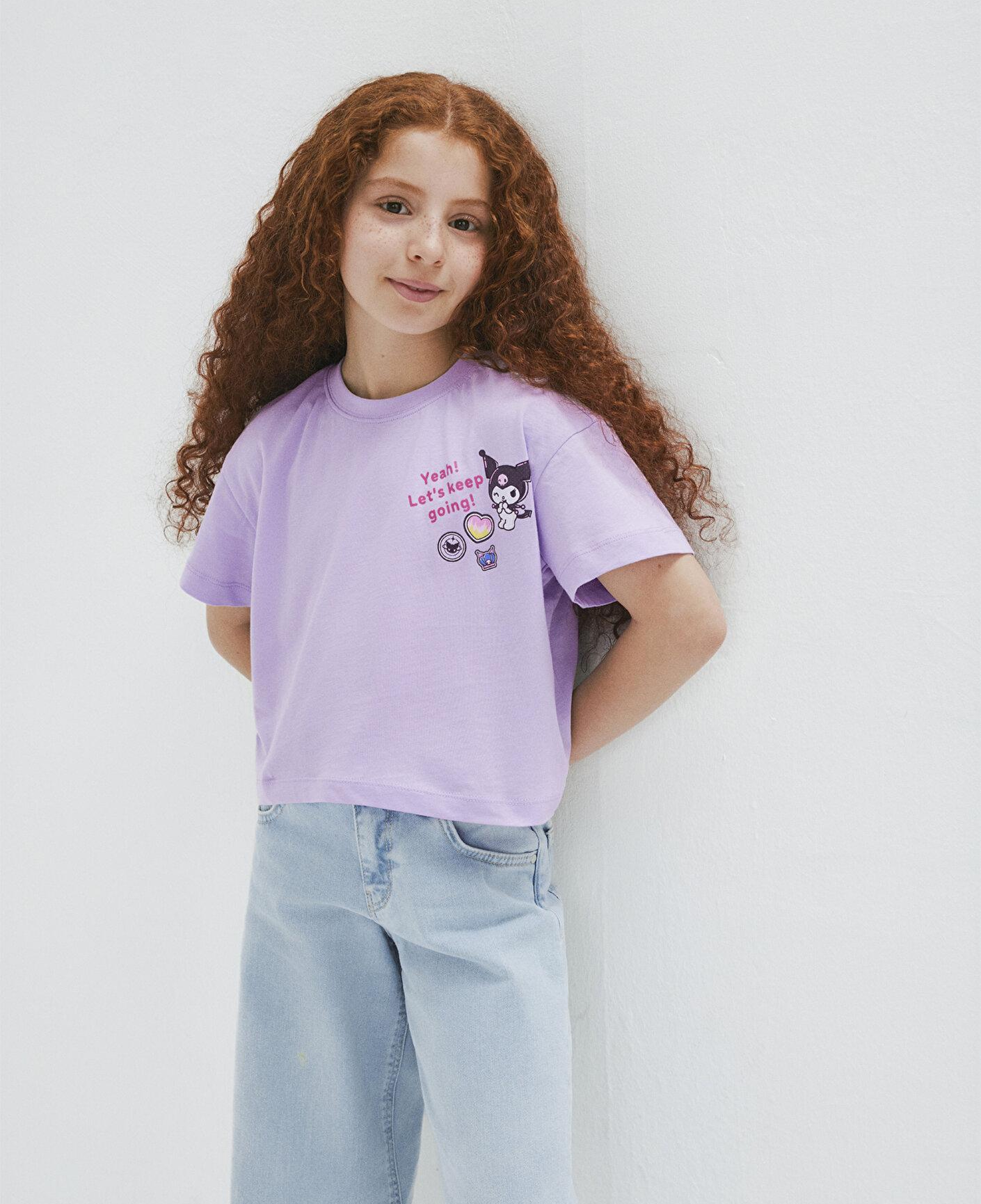 Mavi Kuromi Baskılı Mor Tişört Loose Fit / Bol Rahat Kesim 7610414-70519