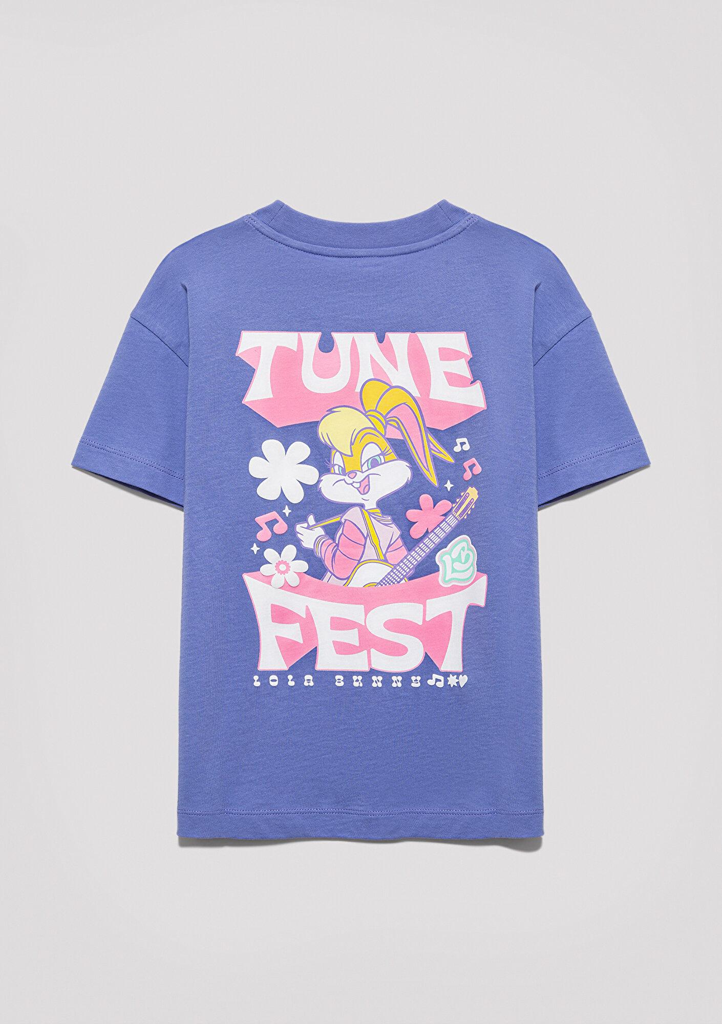 Mavi Lola Bunny Baskılı Mor Tişört Loose Fit / Bol Rahat Kesim 7610416-70662
