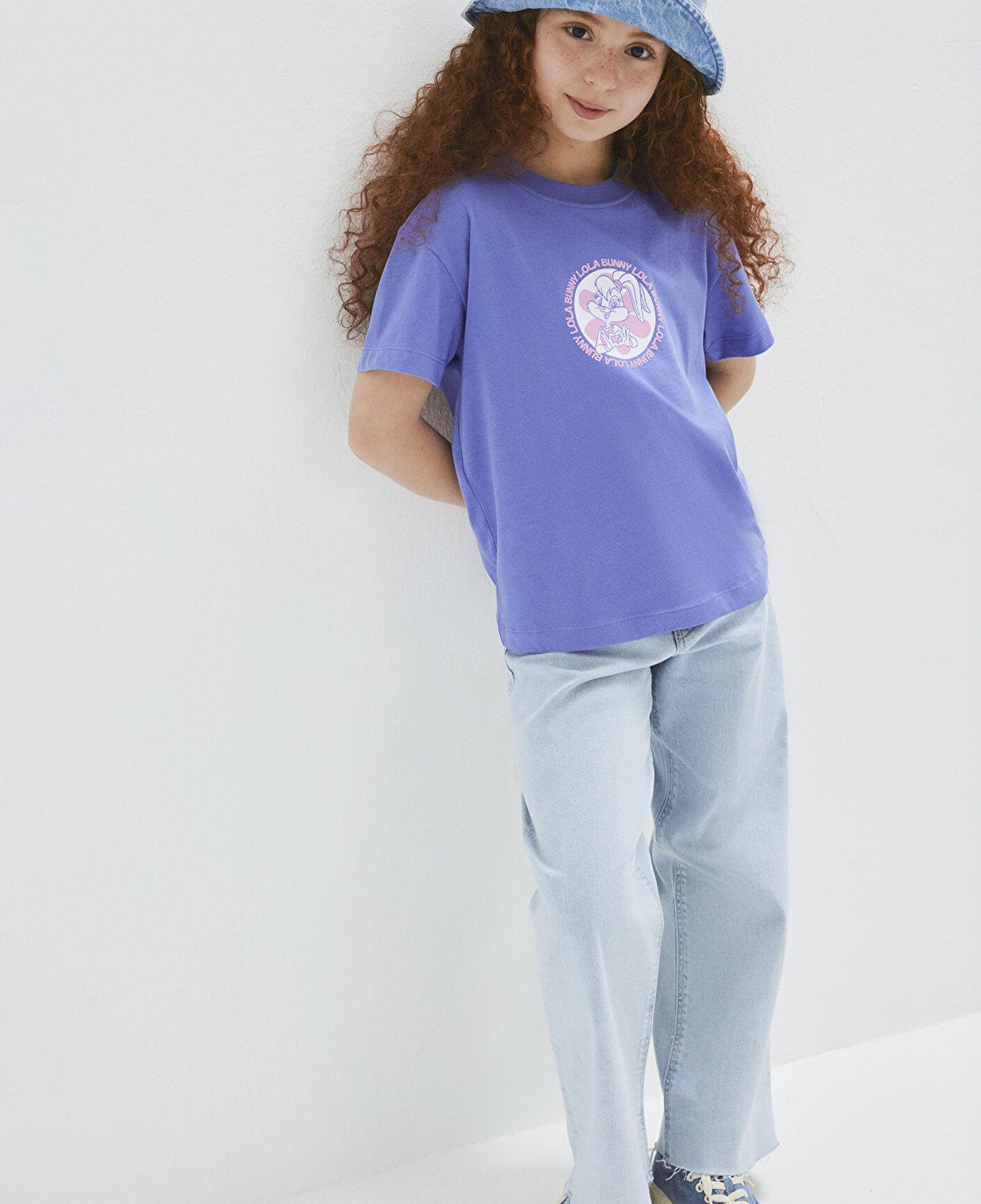 Mavi Lola Bunny Baskılı Mor Tişört Loose Fit / Bol Rahat Kesim 7610416-70662