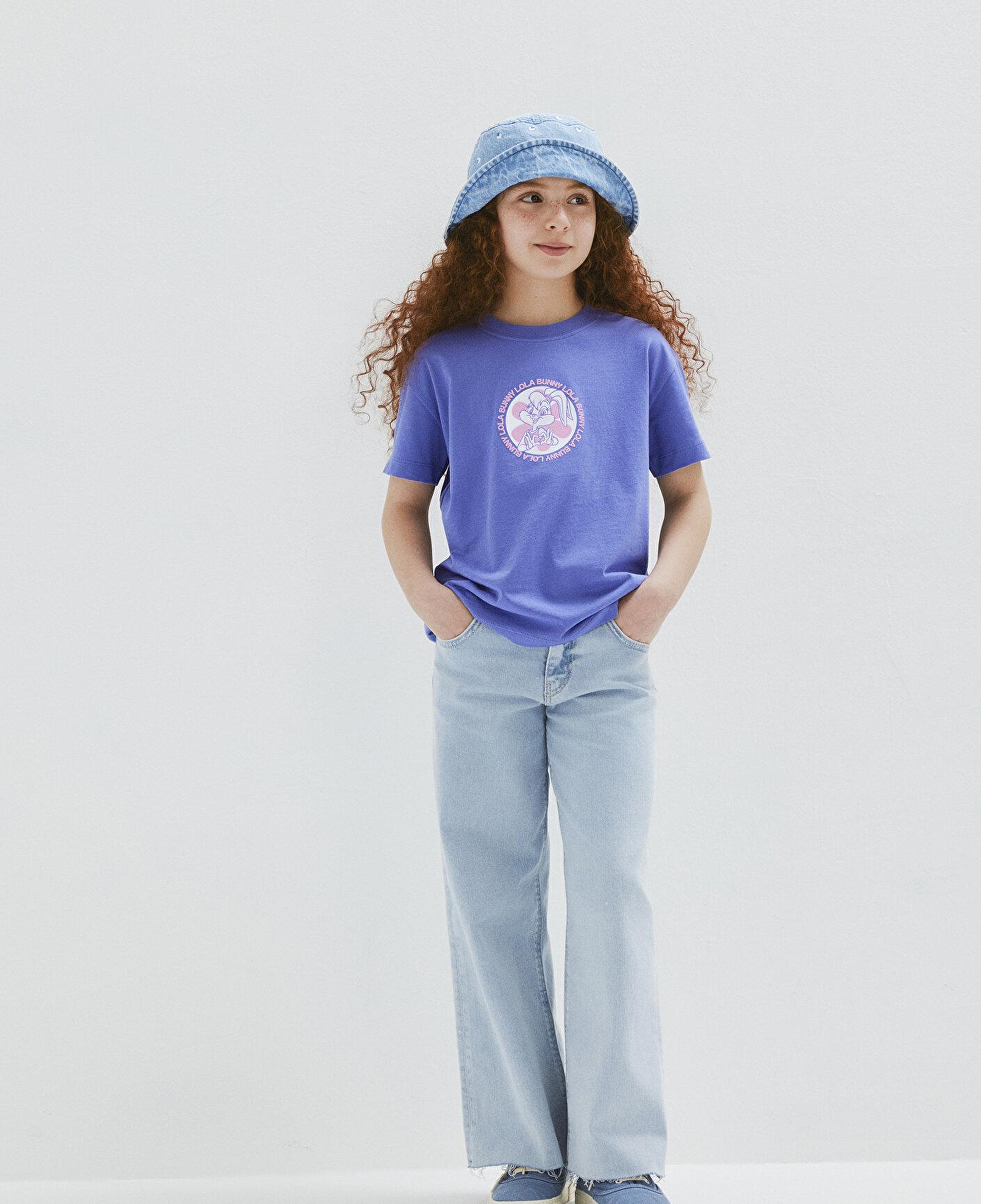 Mavi Lola Bunny Baskılı Mor Tişört Loose Fit / Bol Rahat Kesim 7610416-70662
