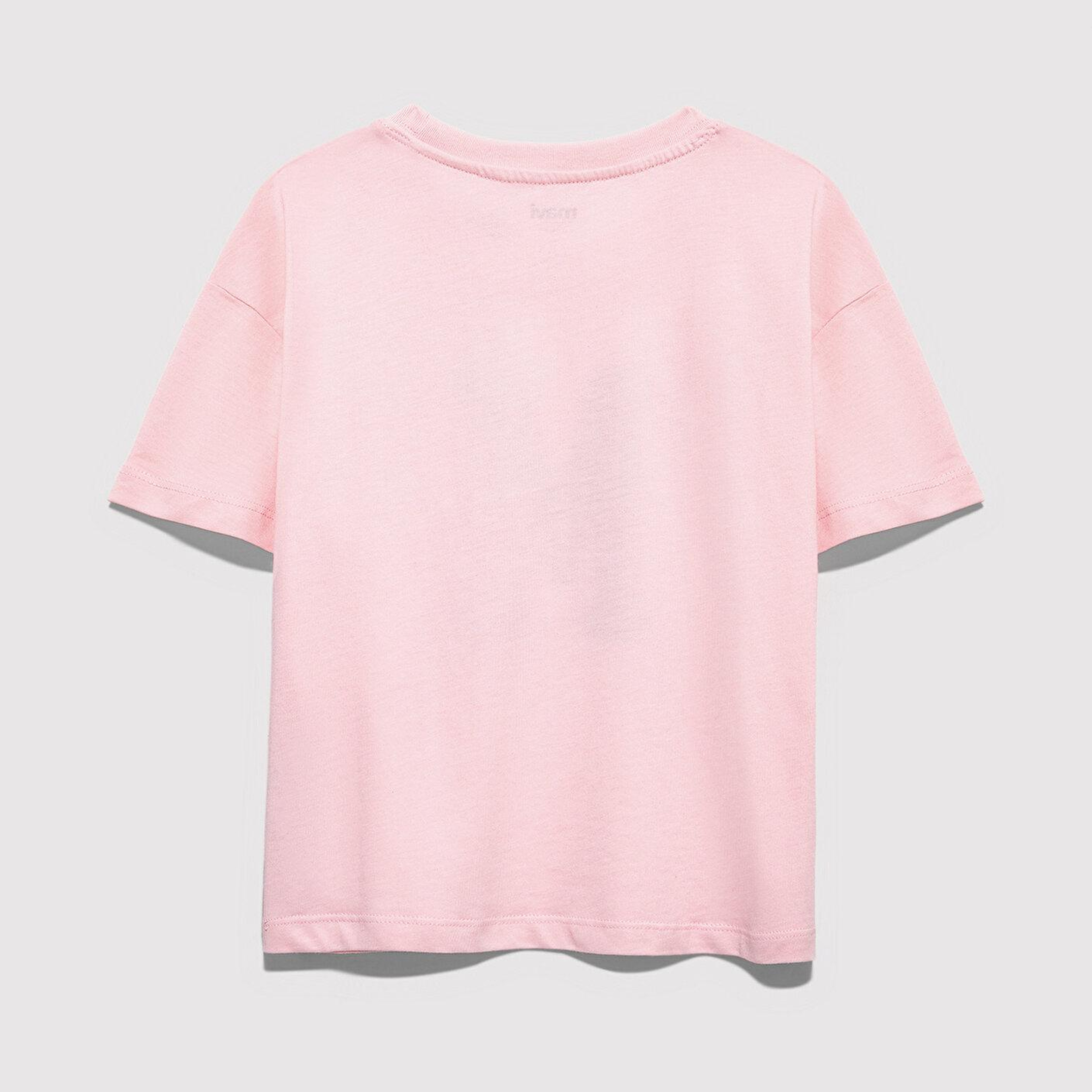 Mavi M Logo Baskılı Pembe Tişört Loose Fit / Bol Rahat Kesim 7610390-71007