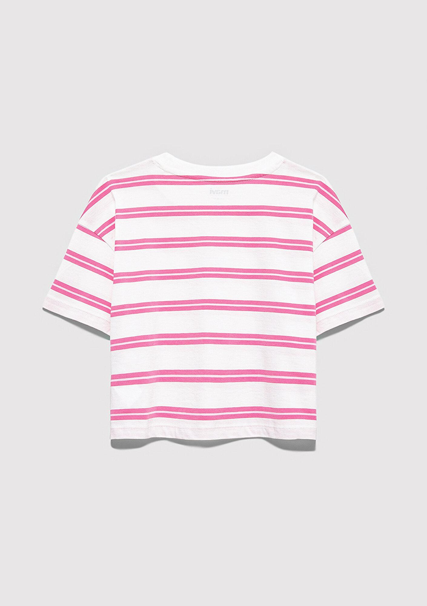 Mavi Mavi Logo Baskılı Ekru Tişört Loose Fit / Bol Rahat Kesim 7610387-91358