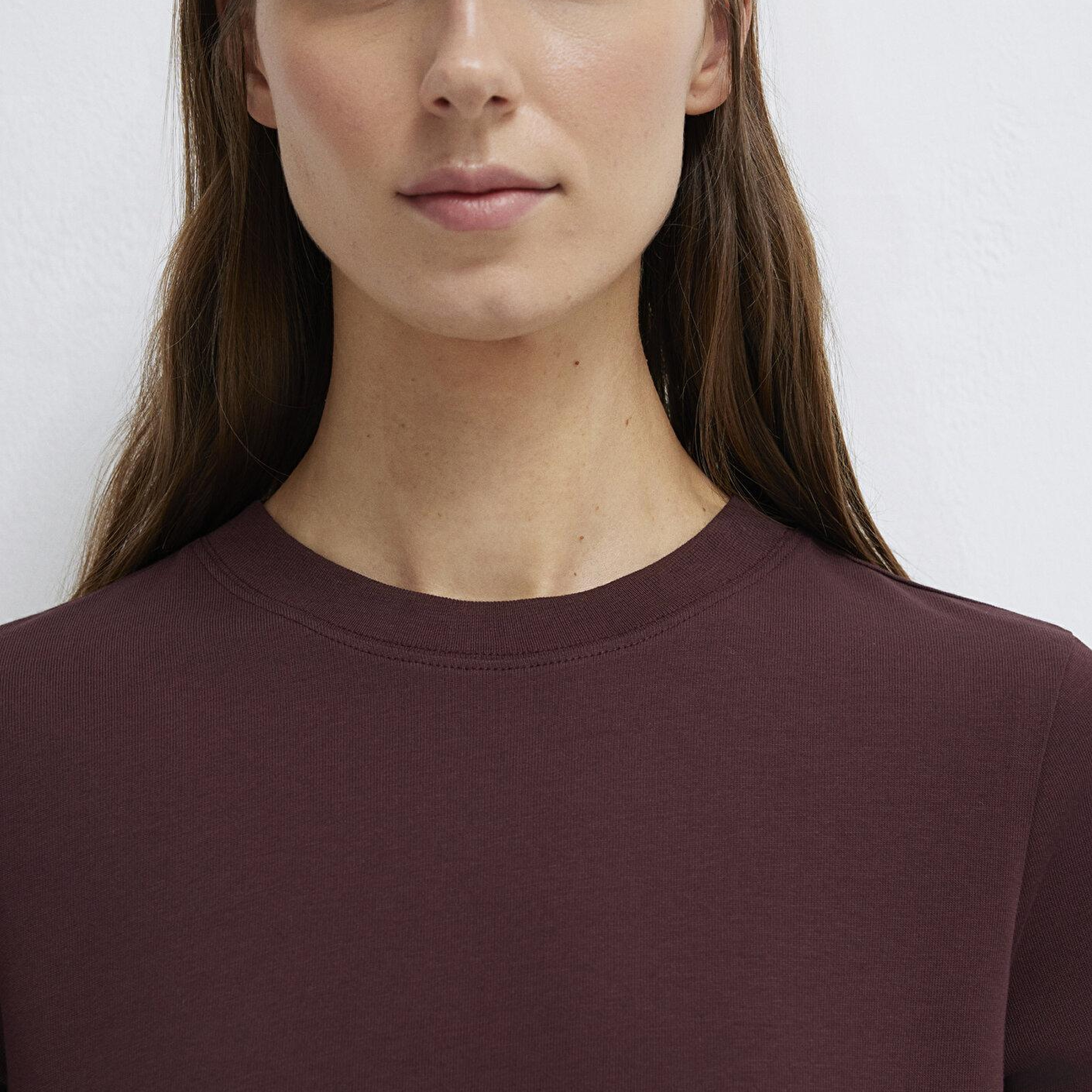 Mavi Bordo Basic Tişört Slim Fit / Dar Kesim 1613788-70223