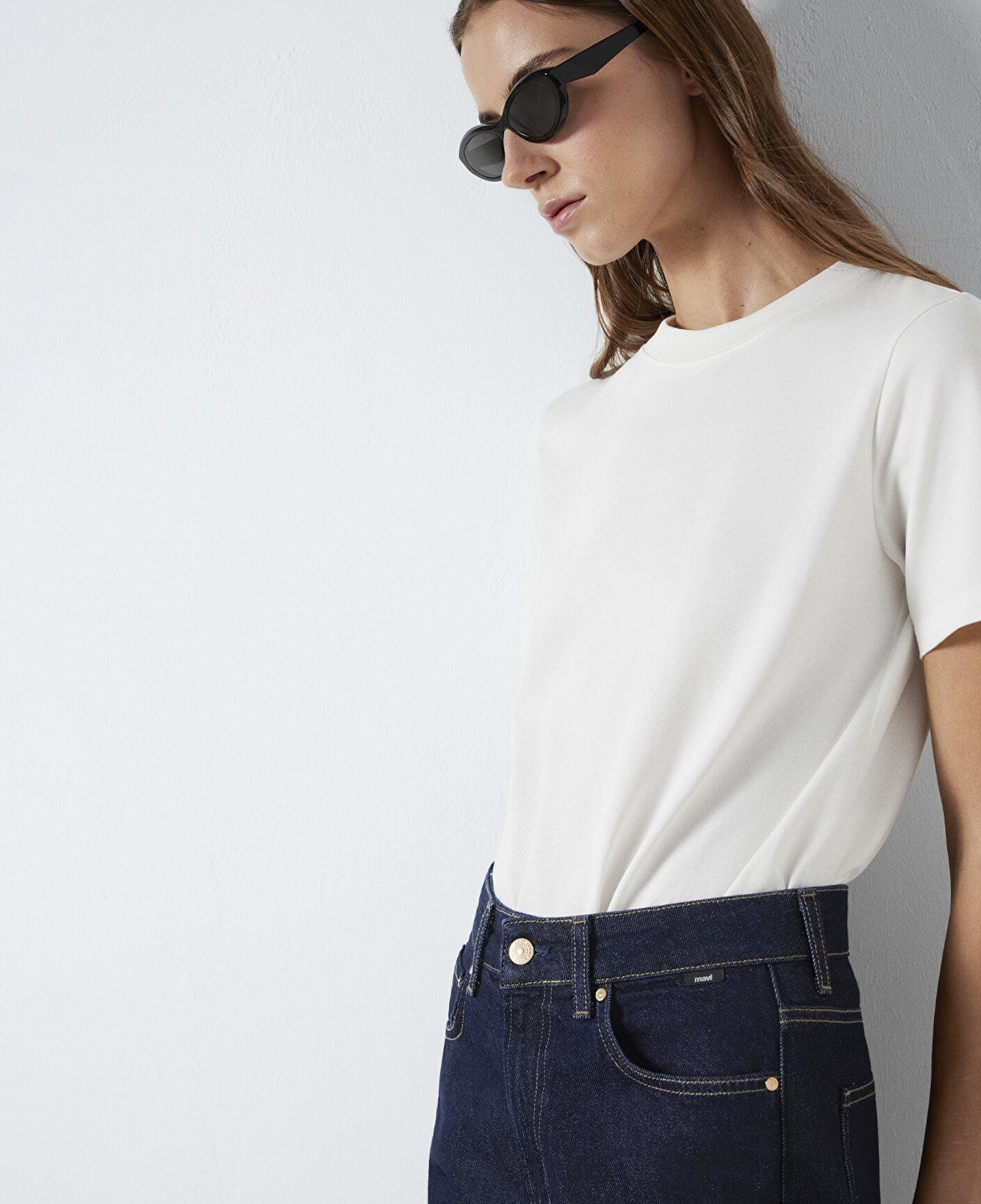 Mavi Ekru Basic Tişört Slim Fit / Dar Kesim 1613788-80194