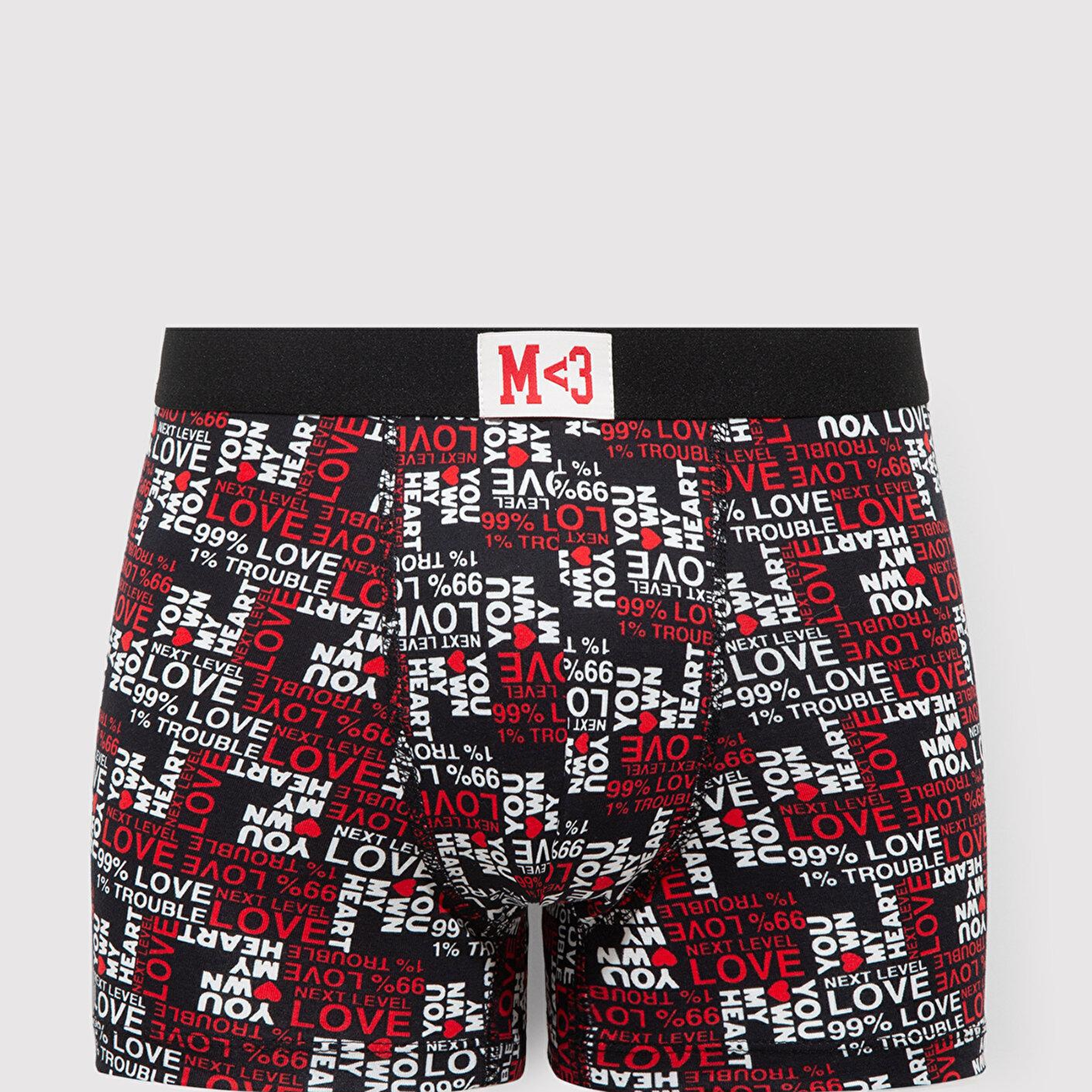 Mavi Baskılı Siyah Boxer 0912242-900