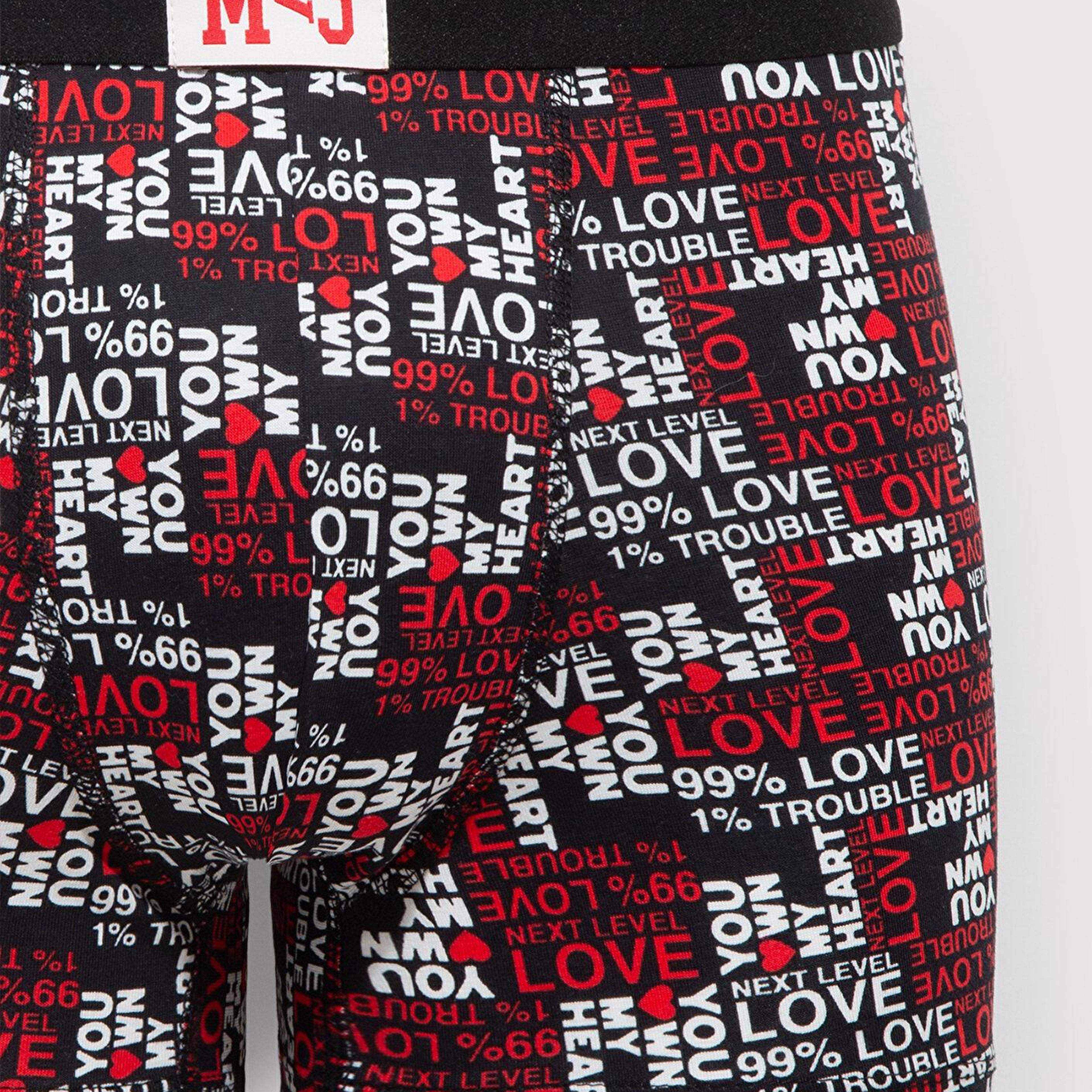 Mavi Baskılı Siyah Boxer 0912242-900