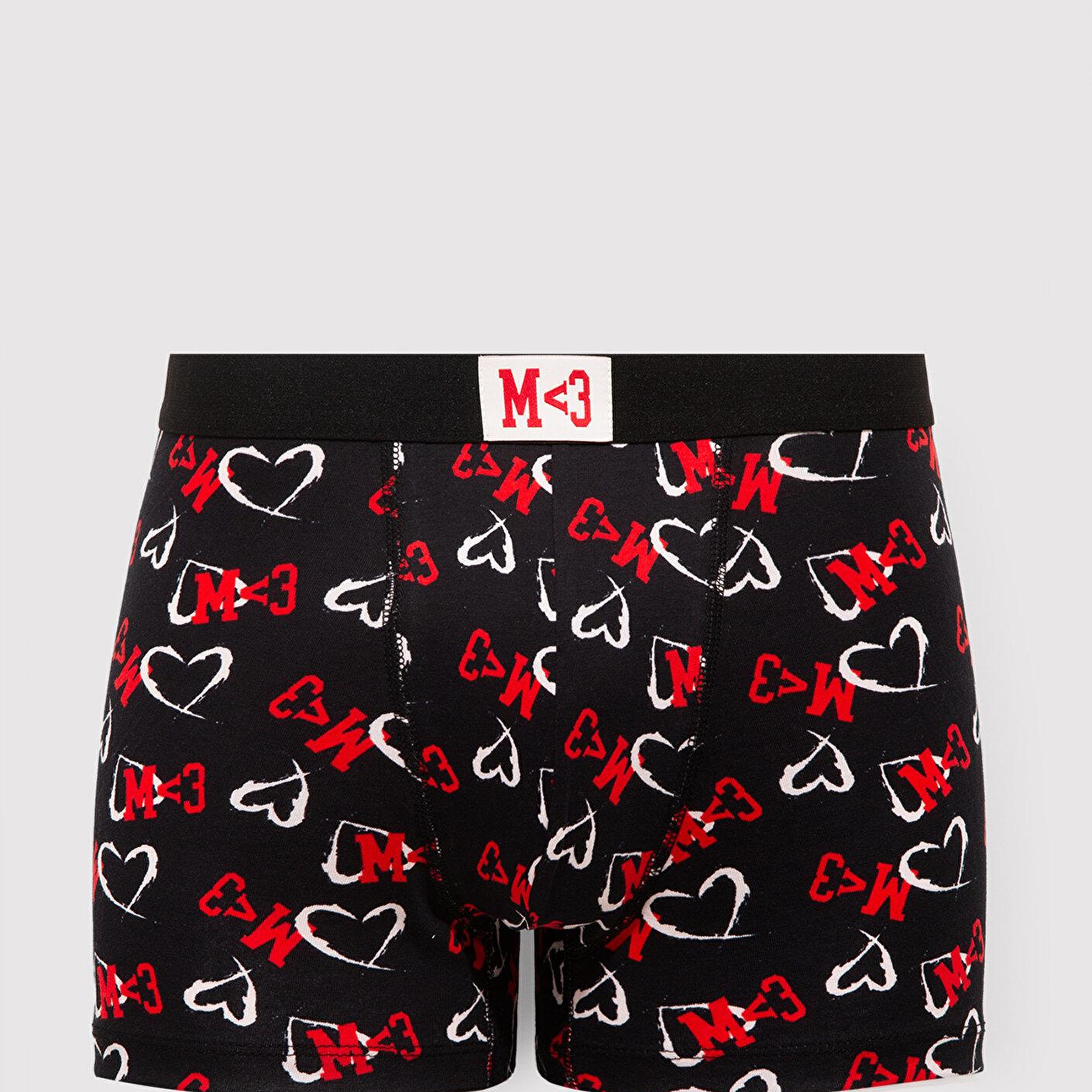 Mavi Baskılı Siyah Boxer 0912243-900