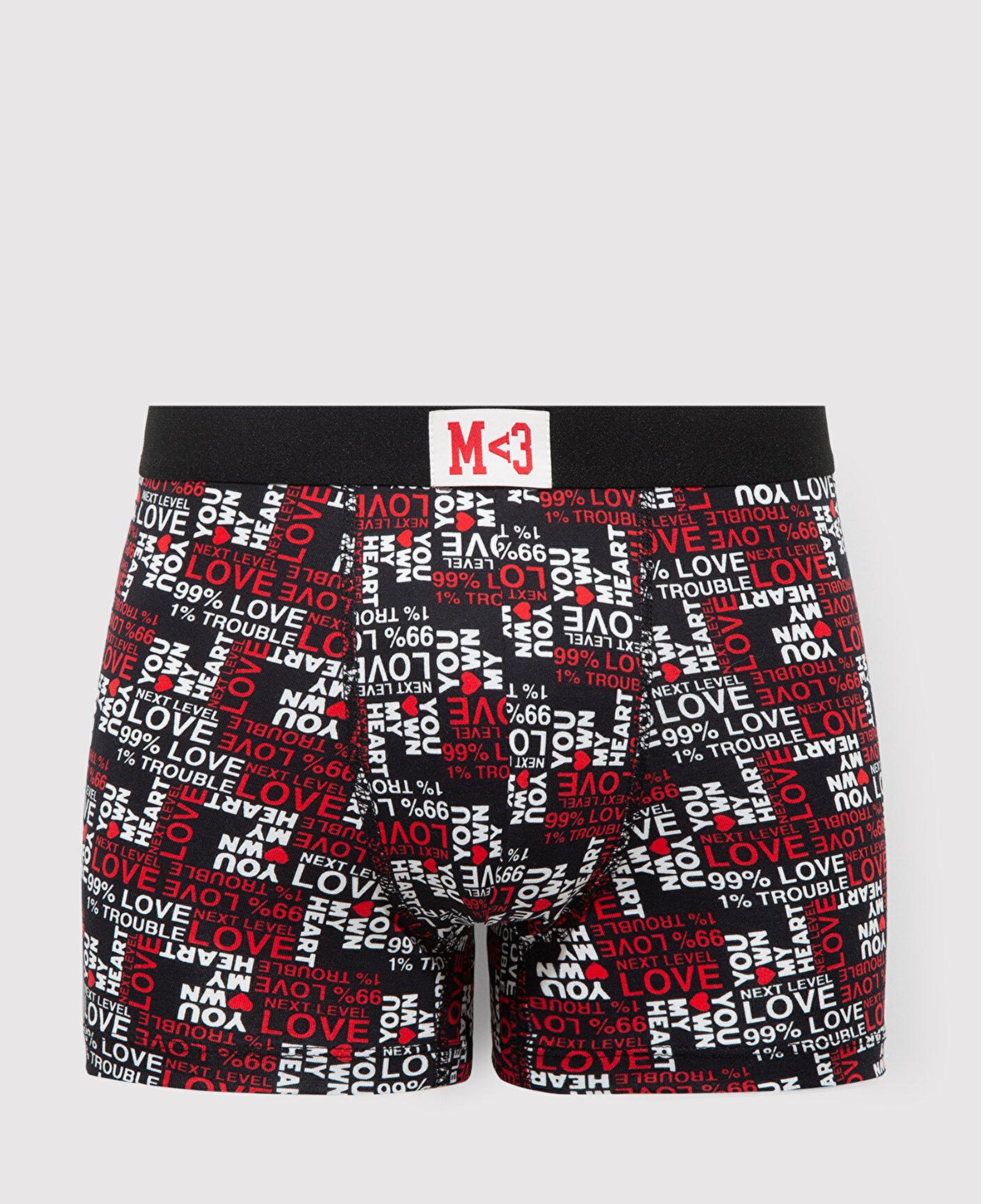 Mavi Baskılı Siyah Boxer 0912242-900