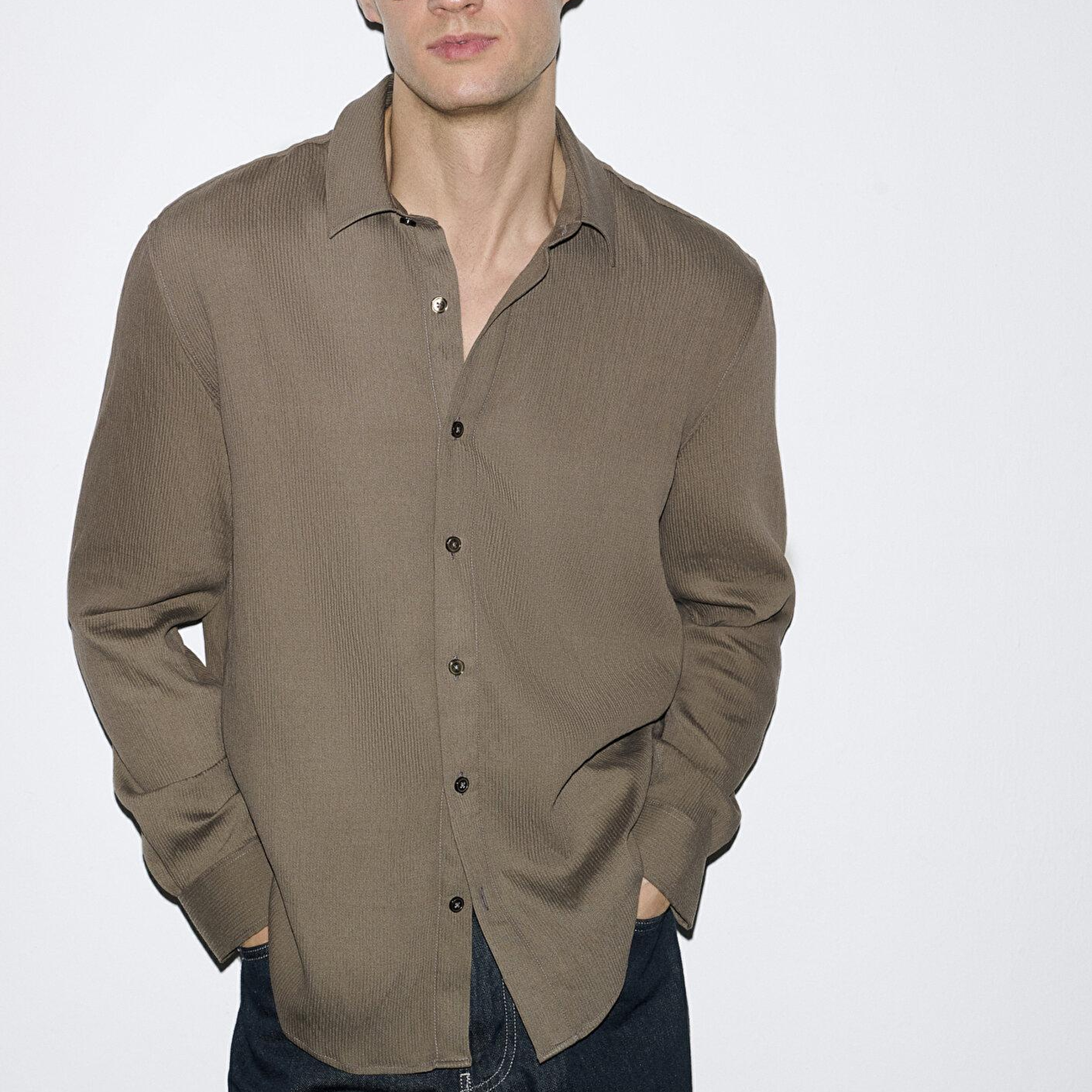 Mavi Kahverengi Gömlek Regular Fit / Normal Kesim 0211829-83866