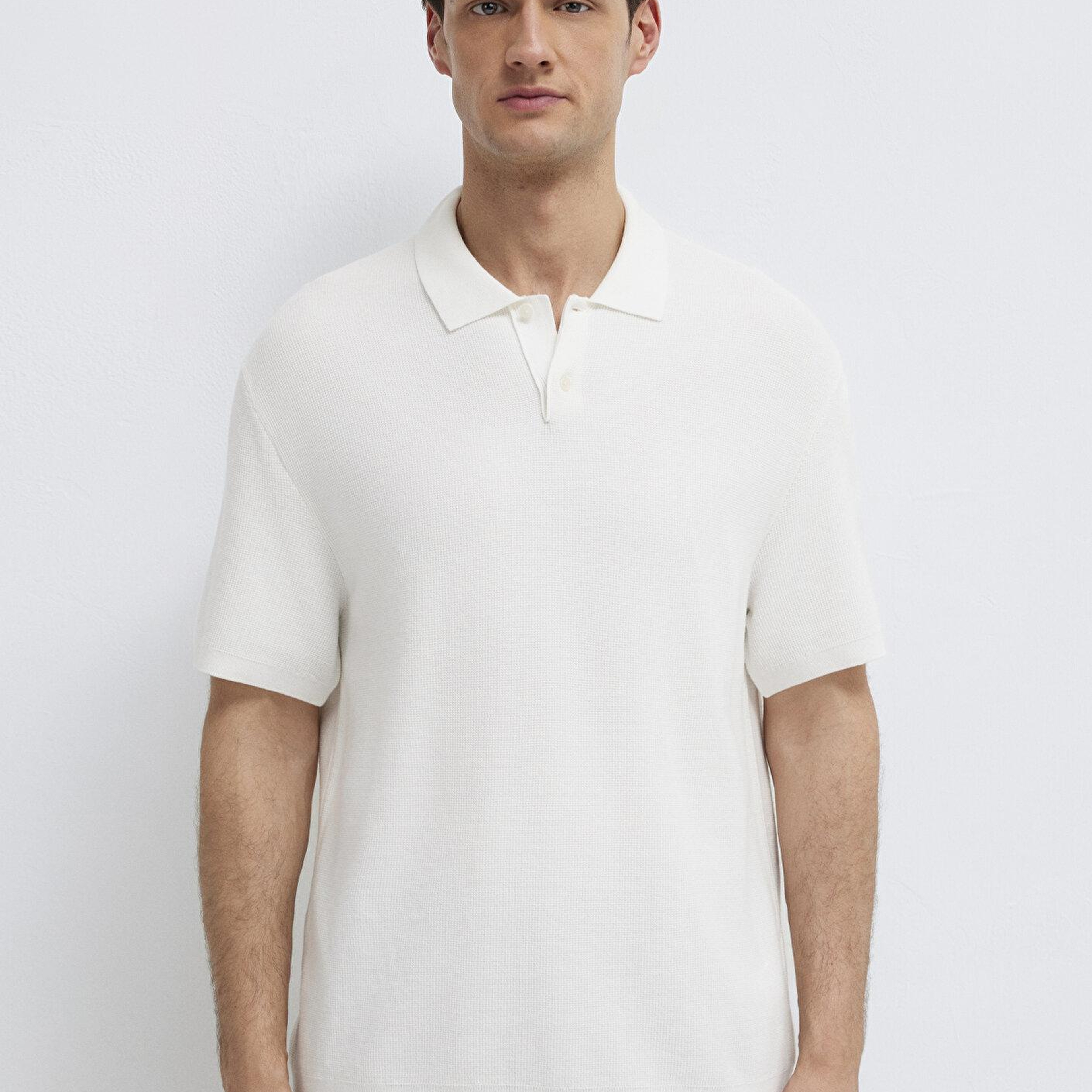 Mavi Ekru Triko Polo 0710397-70057