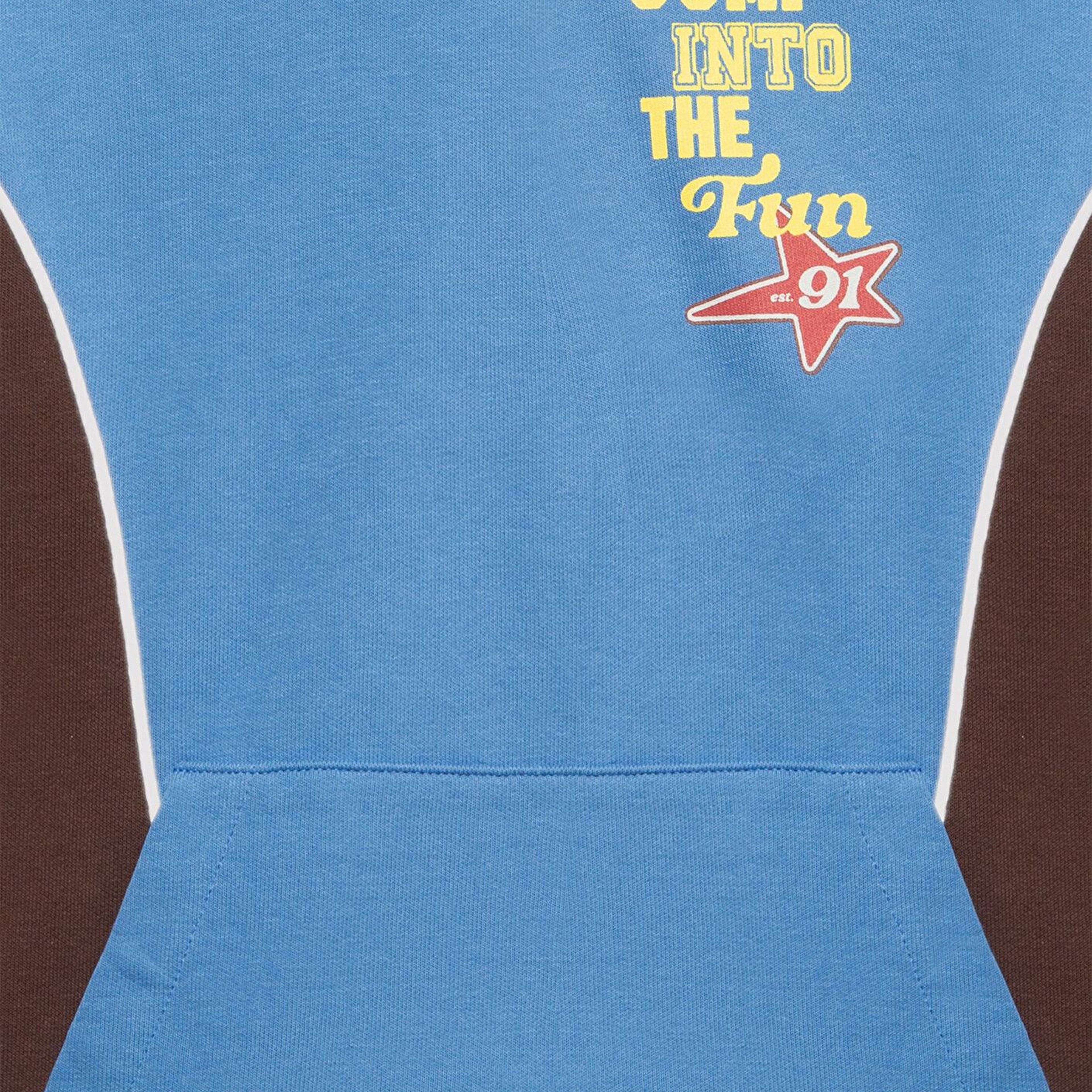 Mavi Baskılı Kapüşonlu Mavi Sweatshirt 6S10166-70724
