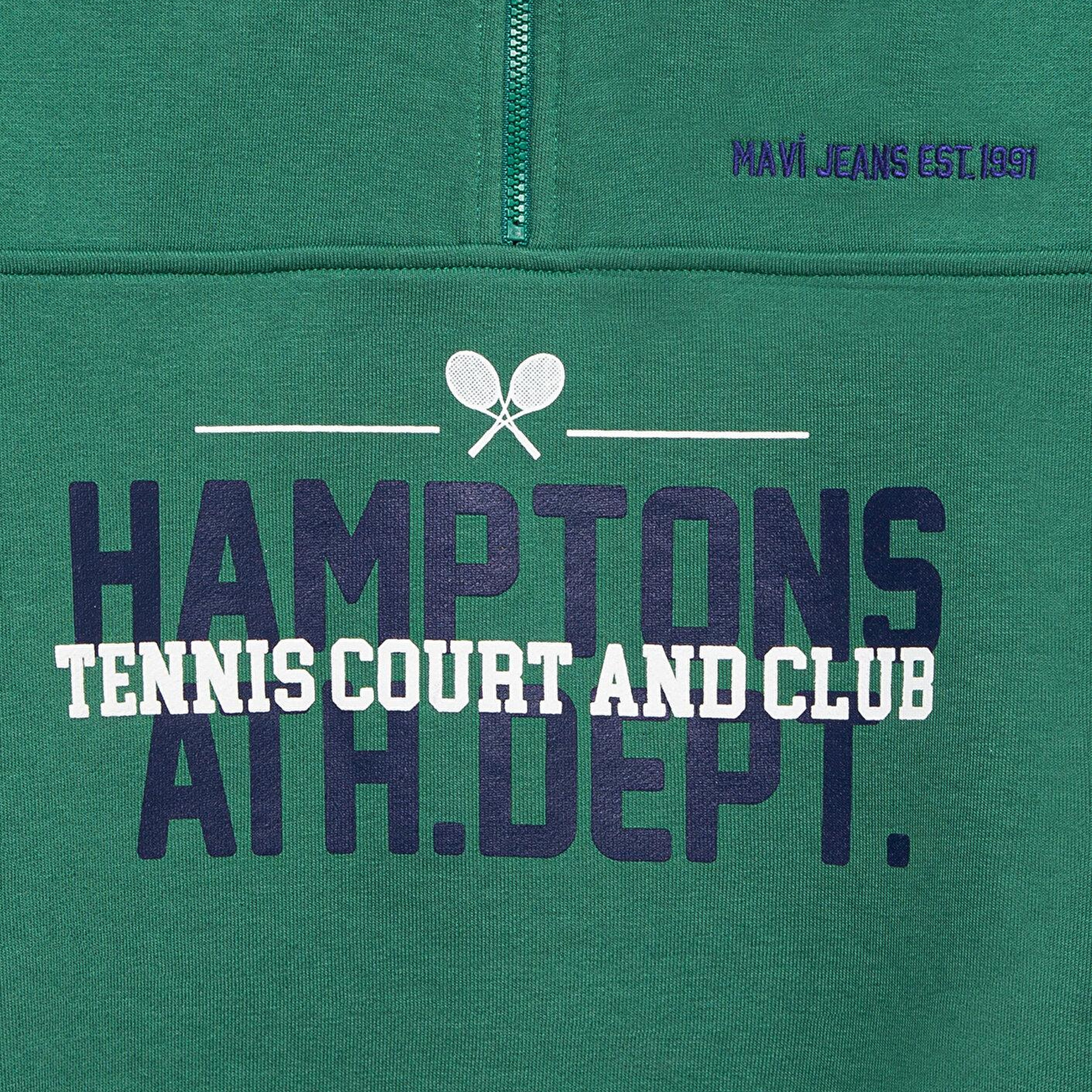 Mavi Tenis Baskılı Yeşil Sweatshirt 6S10169-71697