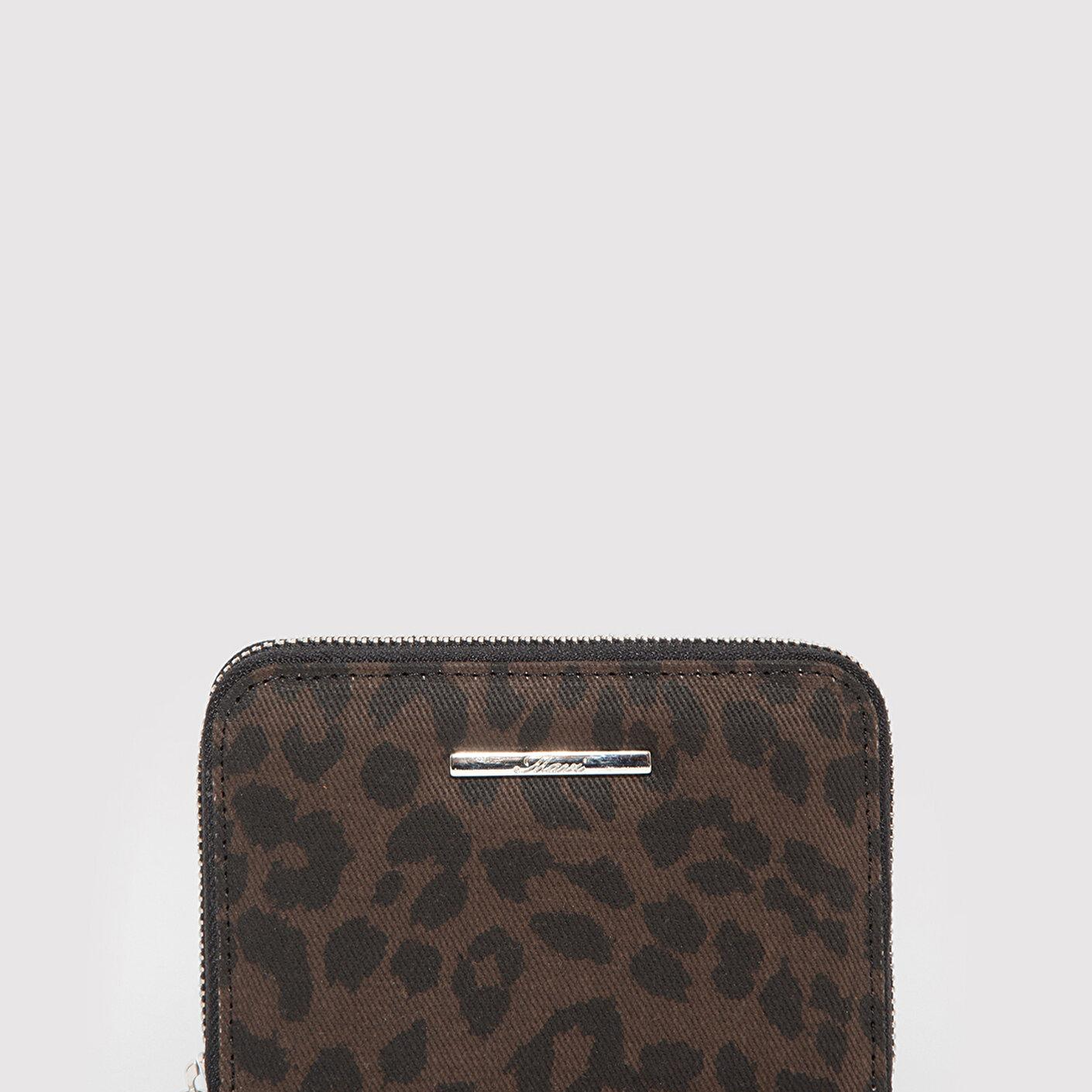 Mavi Leopar Baskılı Kahverengi Cüzdan 1913678-70221