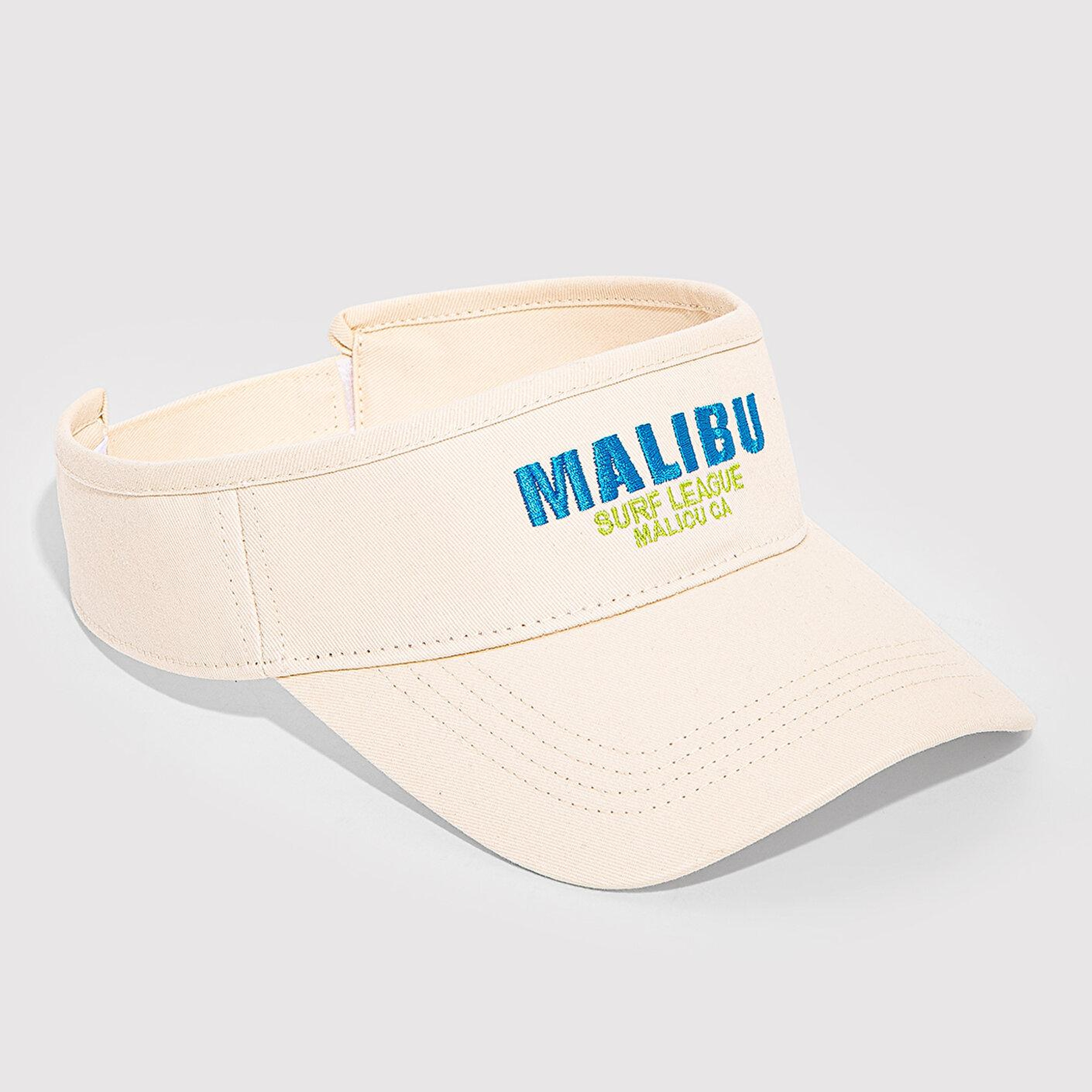 Mavi Malibu Baskılı Ekru Vizör Şapka 1913736-70007