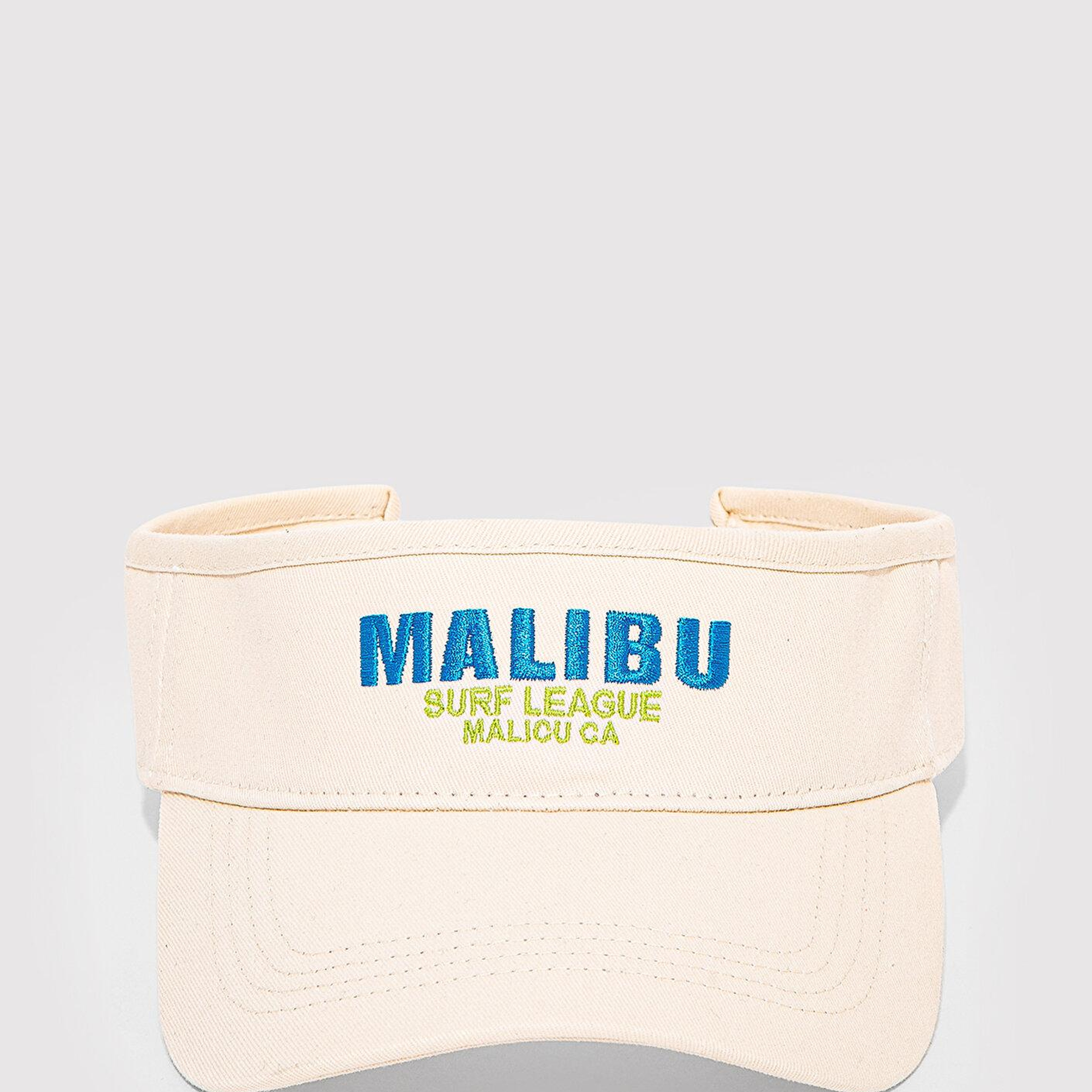 Mavi Malibu Baskılı Ekru Vizör Şapka 1913736-70007