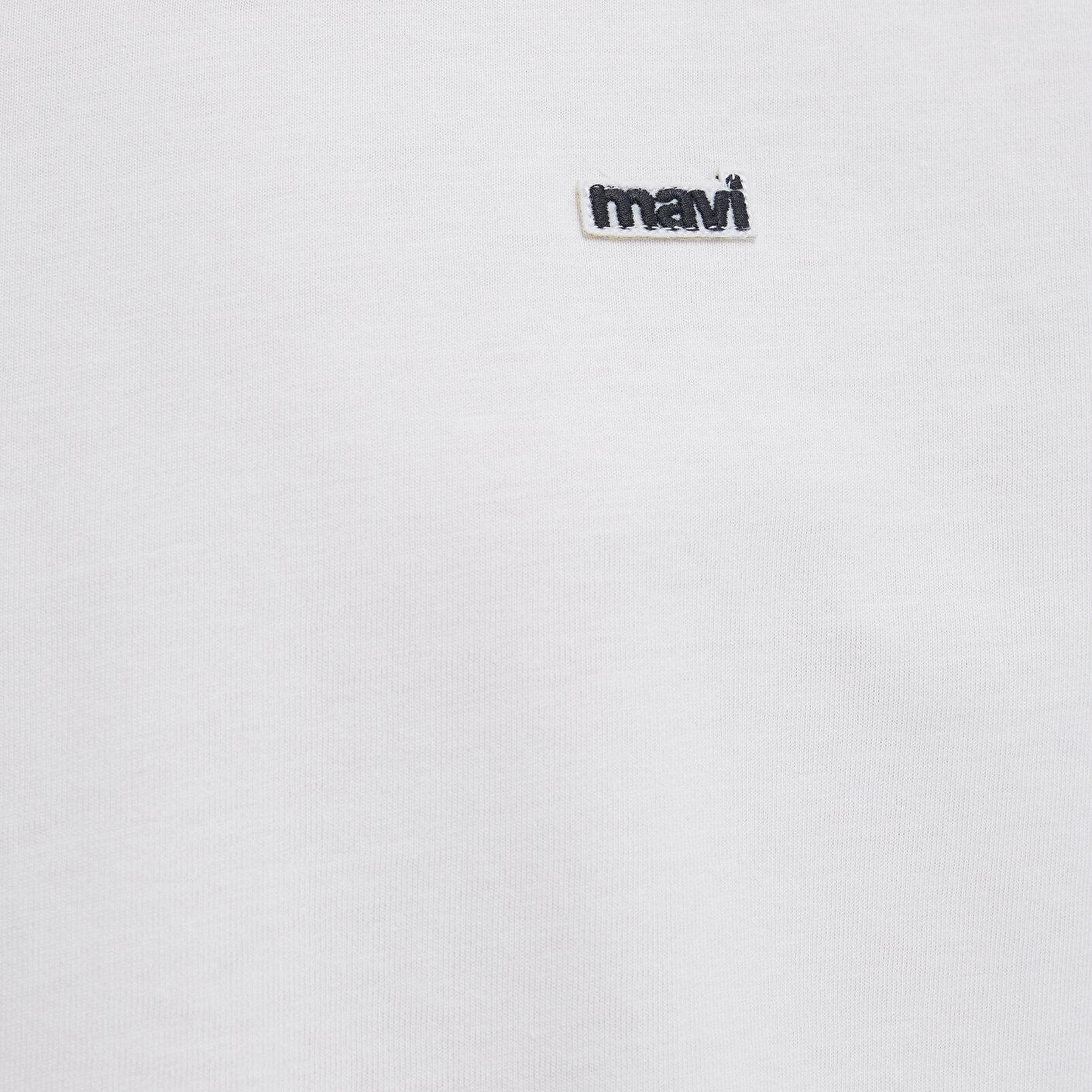 Mavi Mavi Logo Baskılı Ekru Tişört Regular Fit / Normal Kesim 1613407-70057