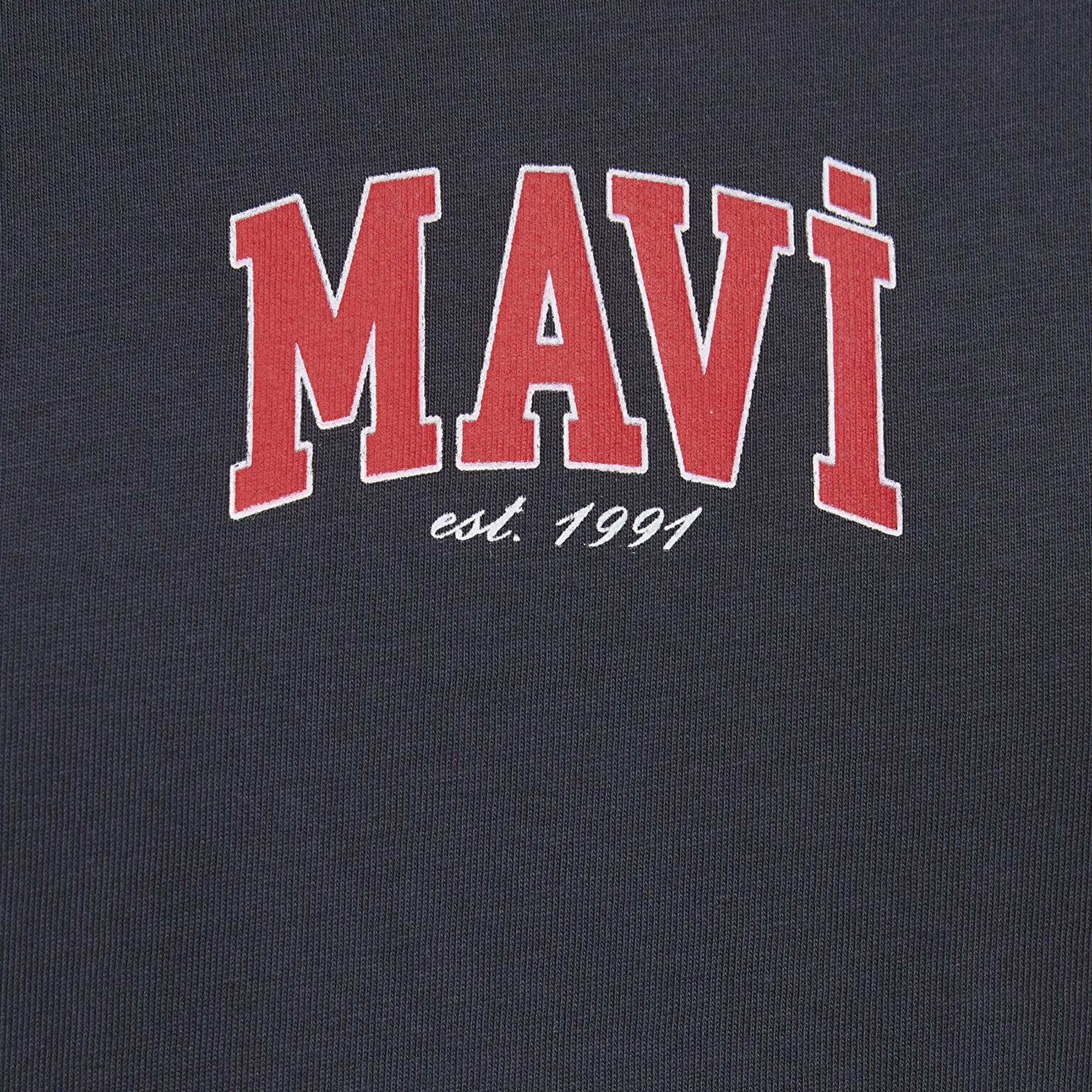 Mavi Mavi Logo Baskılı Antrasit Tişört Regular Fit / Normal Kesim 1613412-70087
