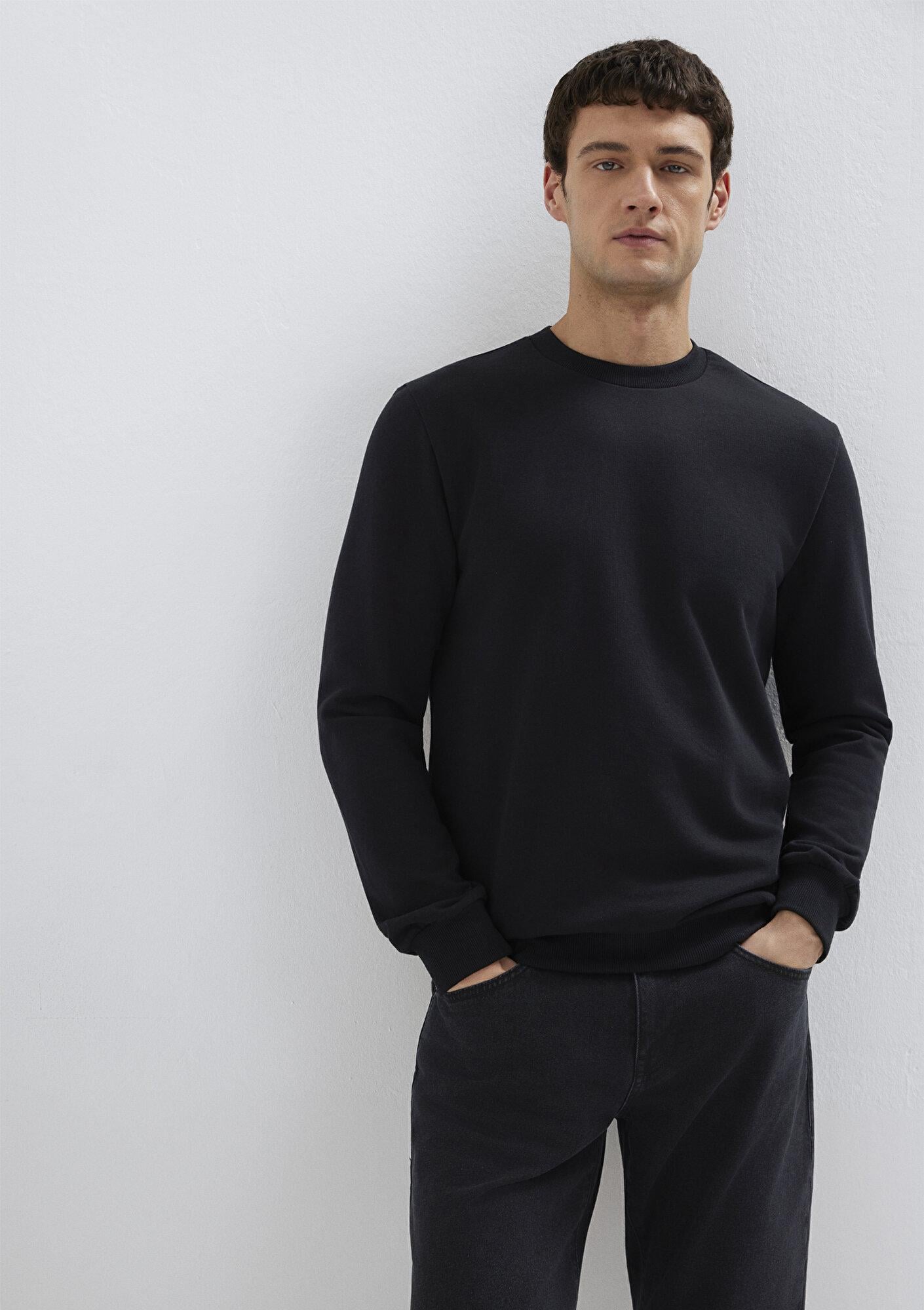 Mavi Bisiklet Yaka Siyah Sweatshirt 0S10457-900