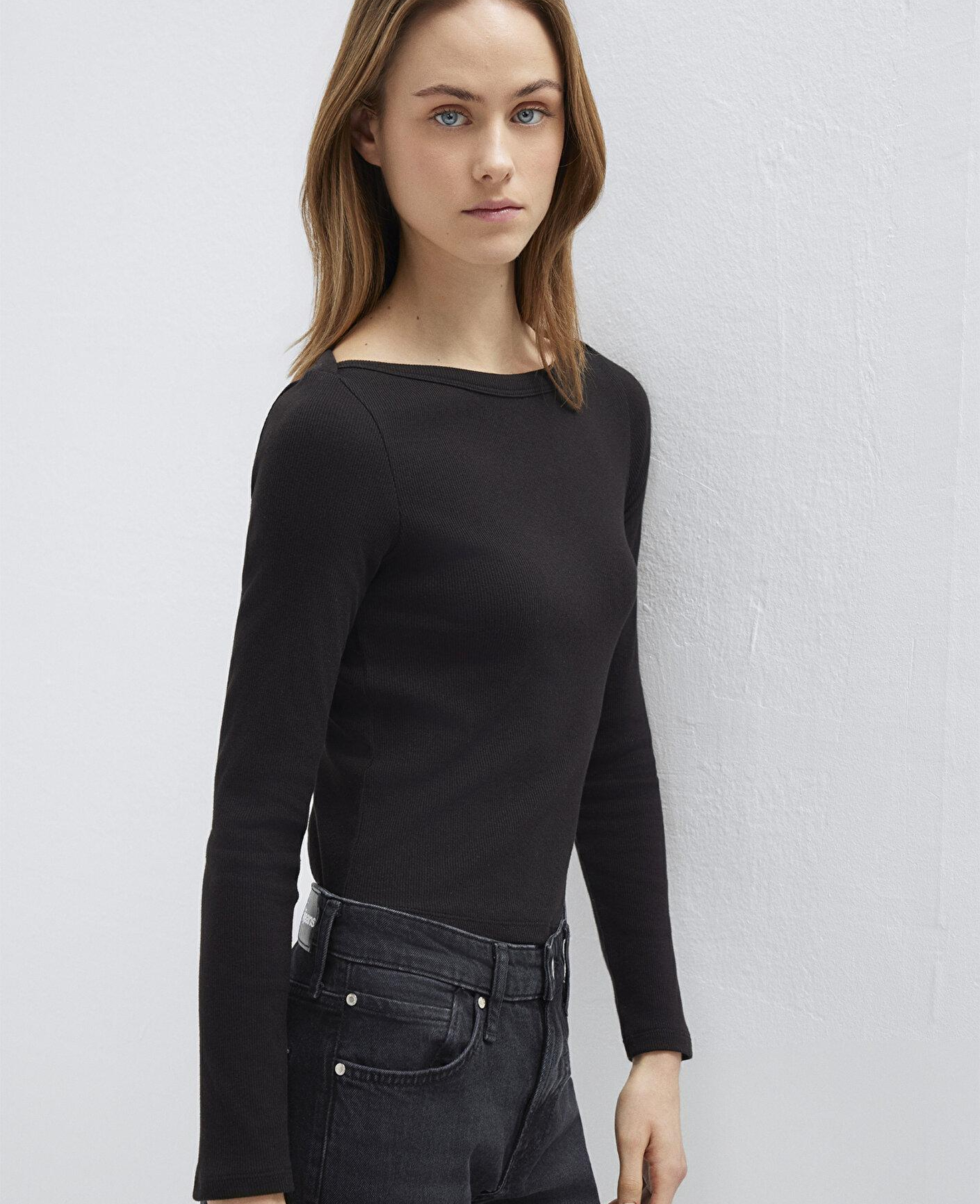 Mavi Uzun Kollu Siyah Basic Tişört Slim Fit / Dar Kesim 1613622-900