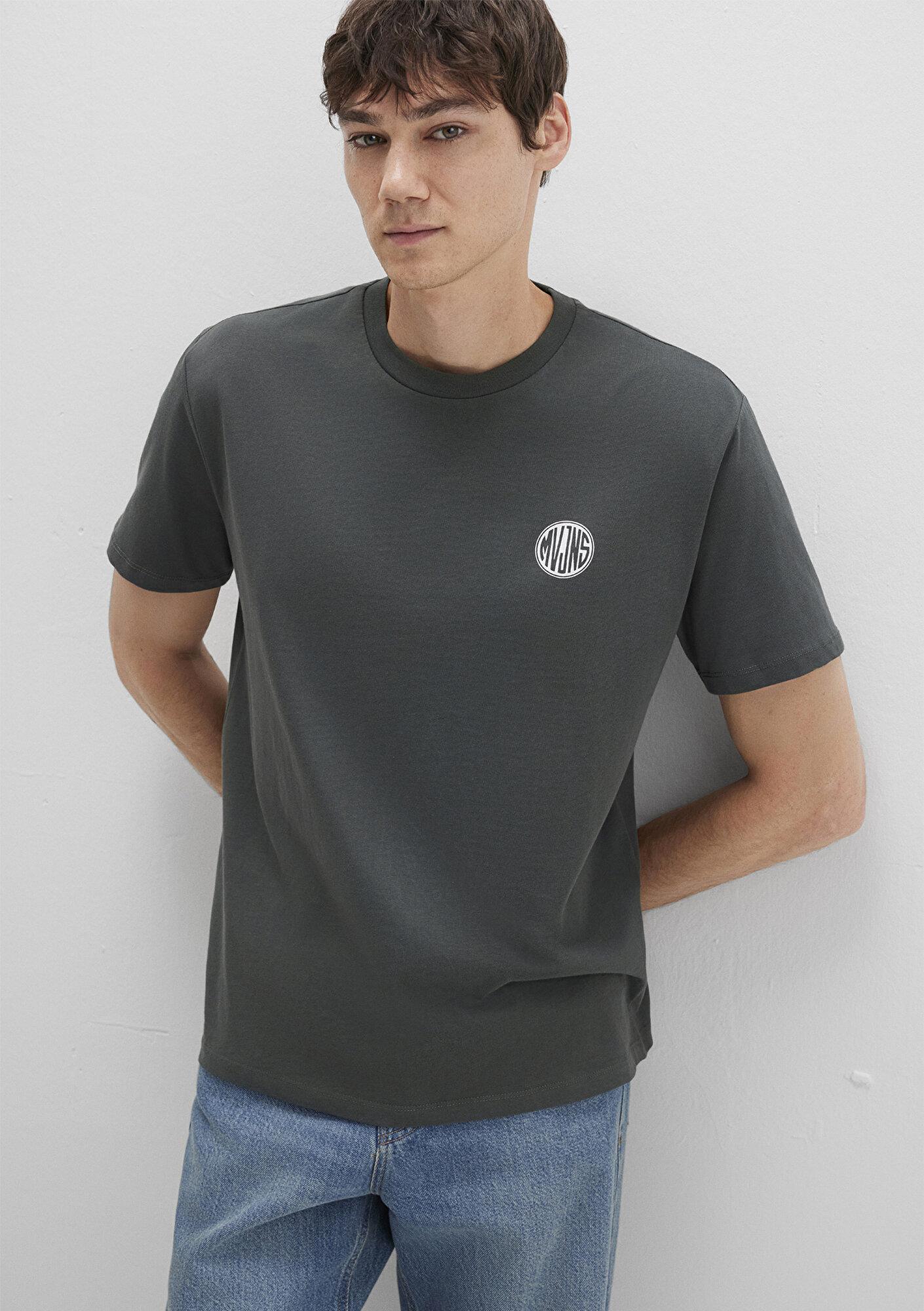 Mavi Mavi Logo Baskılı Yeşil Tişört Loose Fit / Bol Rahat Kesim 0613014-71598