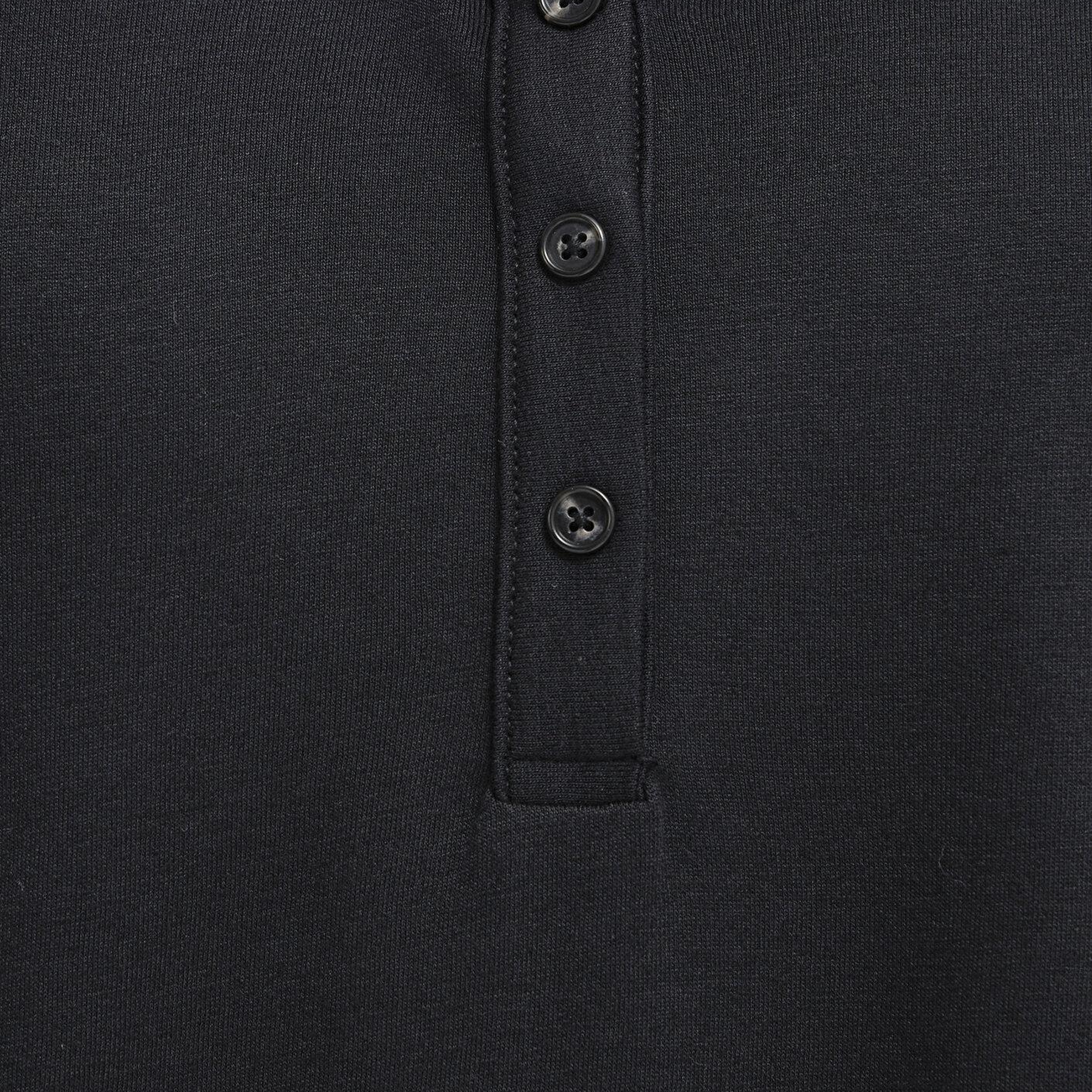 Mavi Yün Karışımlı Çift Katlı Siyah Uzun Kollu Tişört Semi Slim Fit / Yarı Dar Kesim 1613400-900