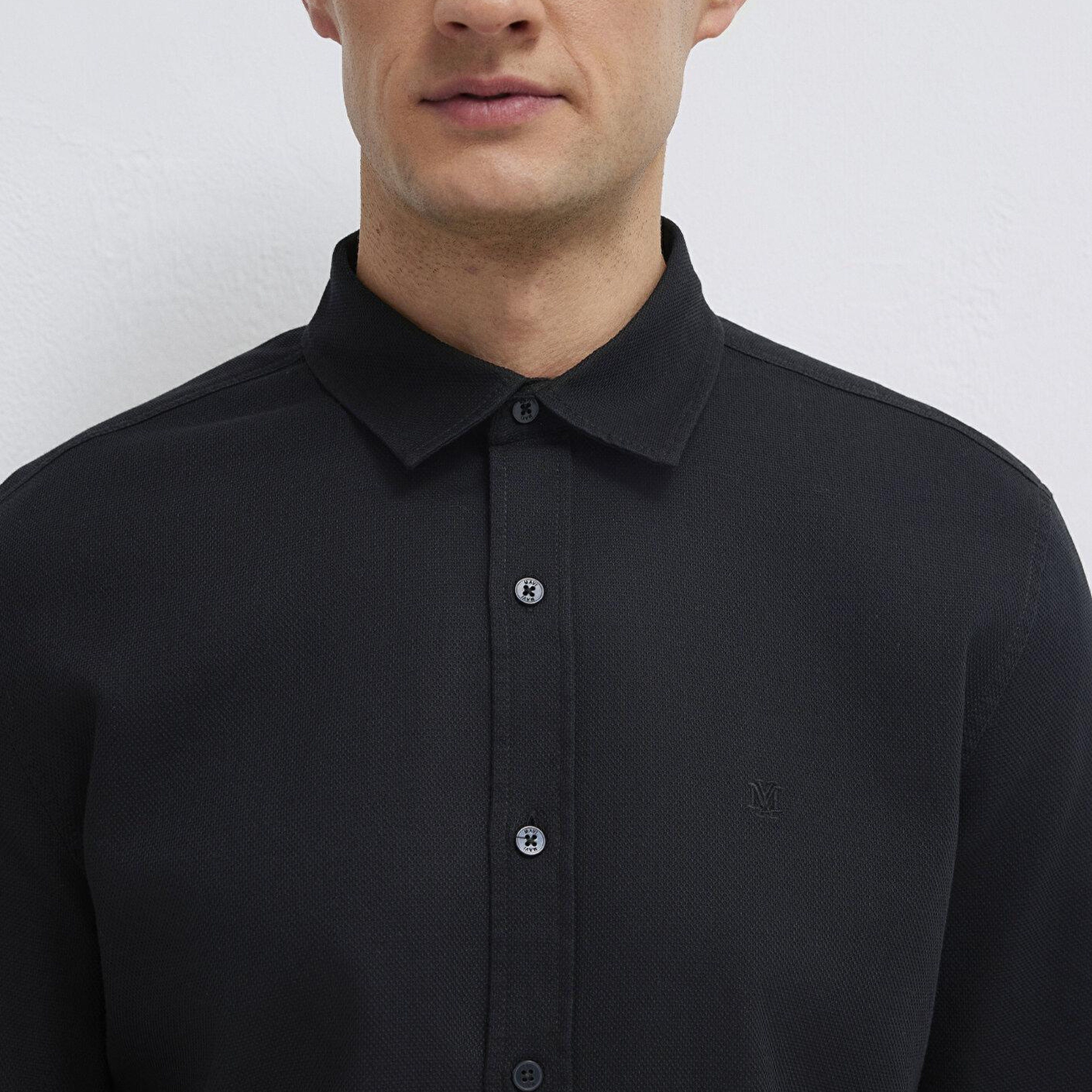 Mavi Siyah Gömlek Slim Fit / Dar Kesim 0211656-900