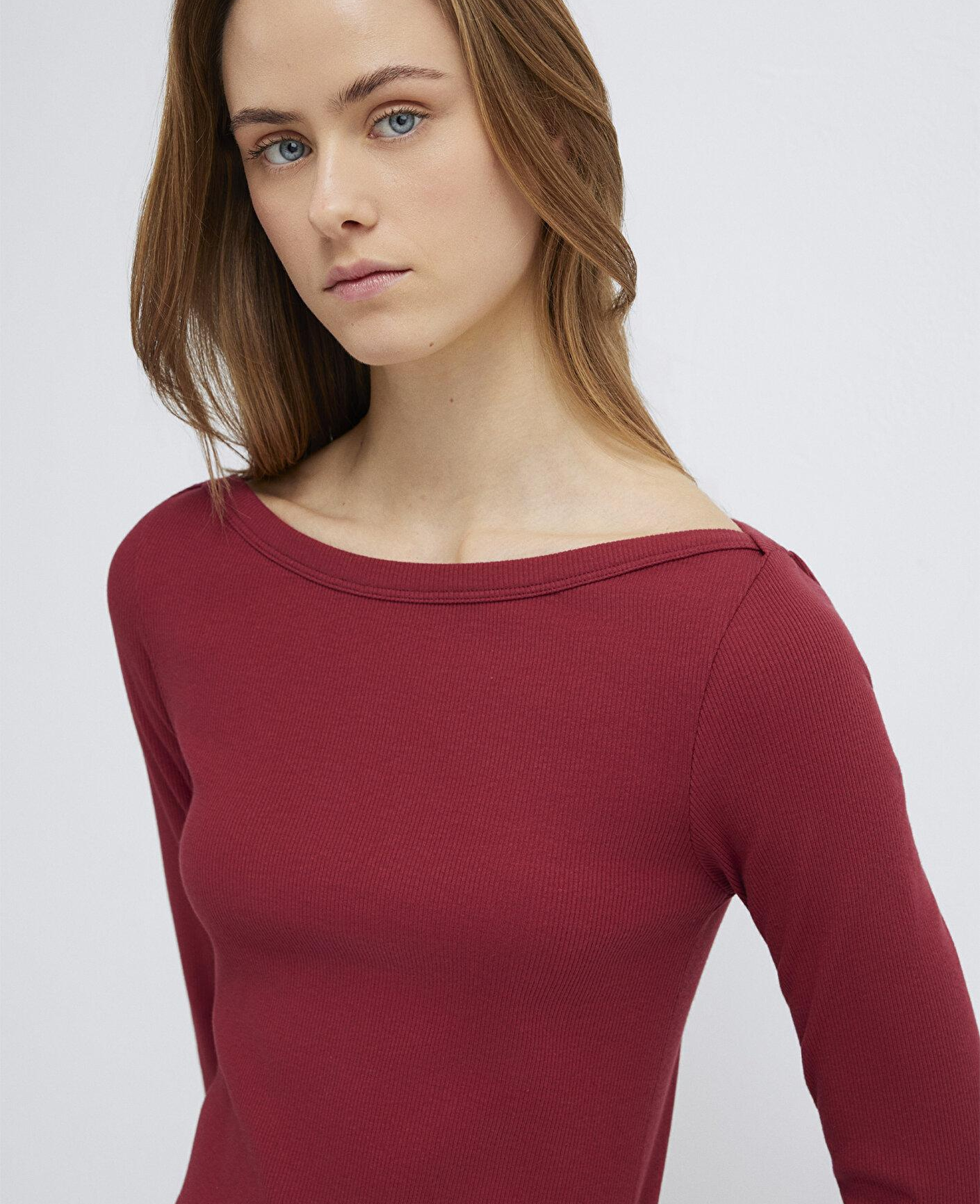 Mavi Uzun Kollu Kırmızı Basic Tişört Slim Fit / Dar Kesim 1613622-70430