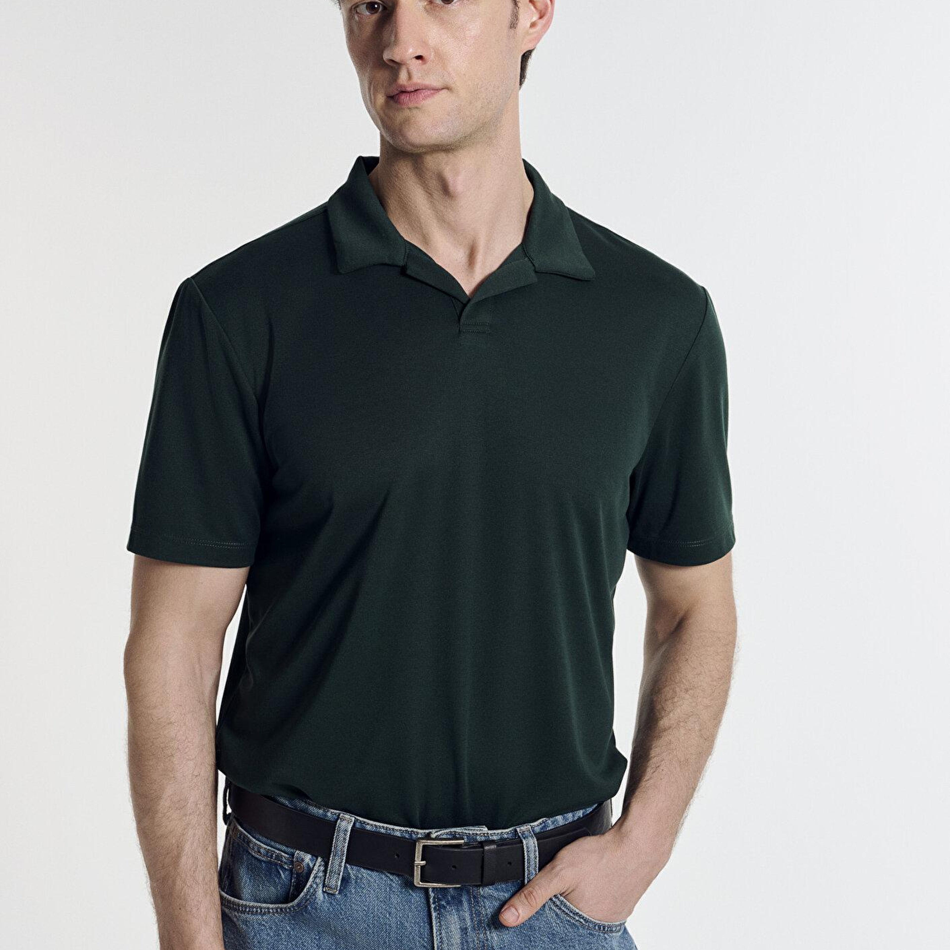 Mavi Soft-Premium Yeşil (TENCEL™) Modal Karışımlı Polo Tişört Regular Fit / Normal Kesim 0613008-85370