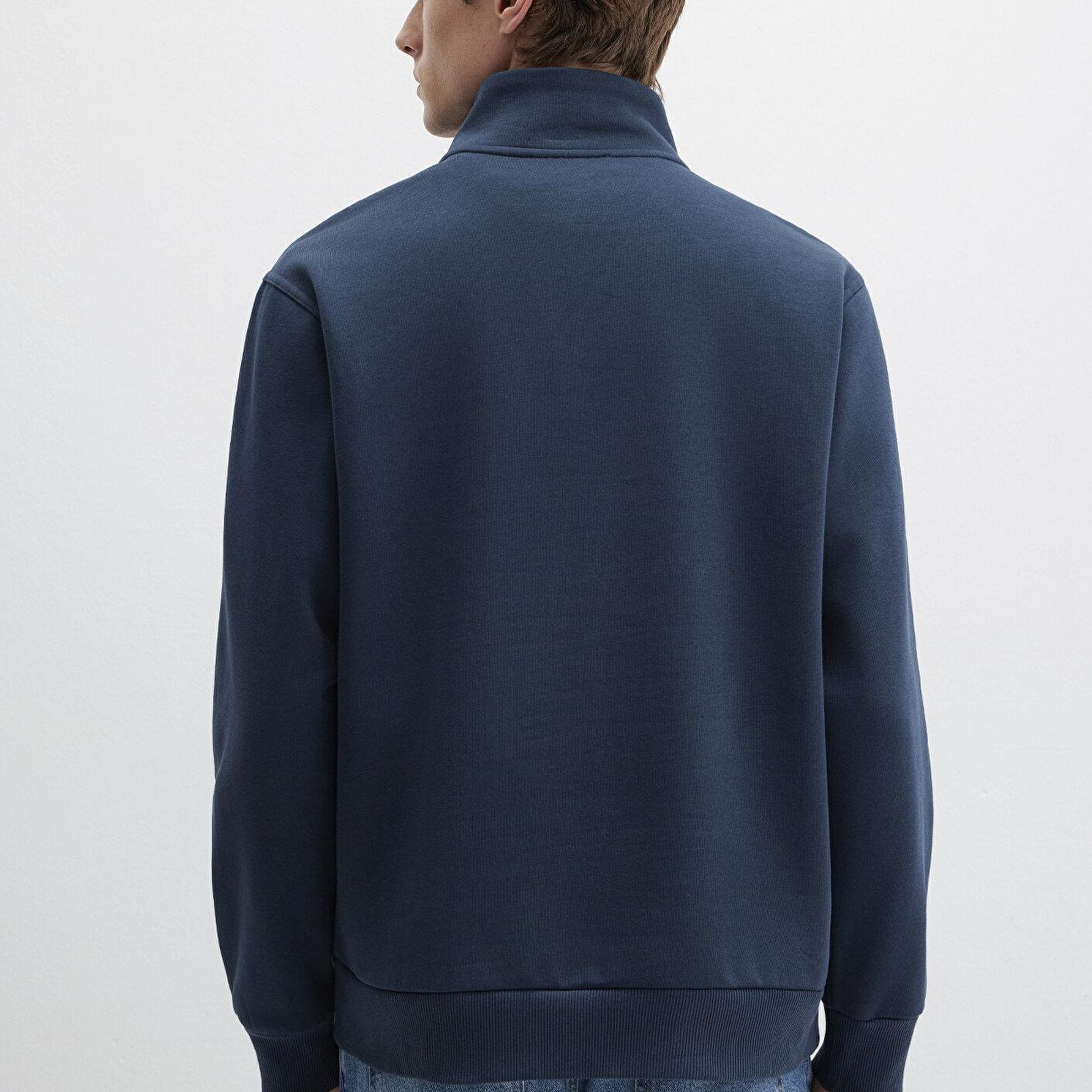 Mavi Yarı Fermuarlı Lacivert Basic Sweatshirt 0S10278-70490