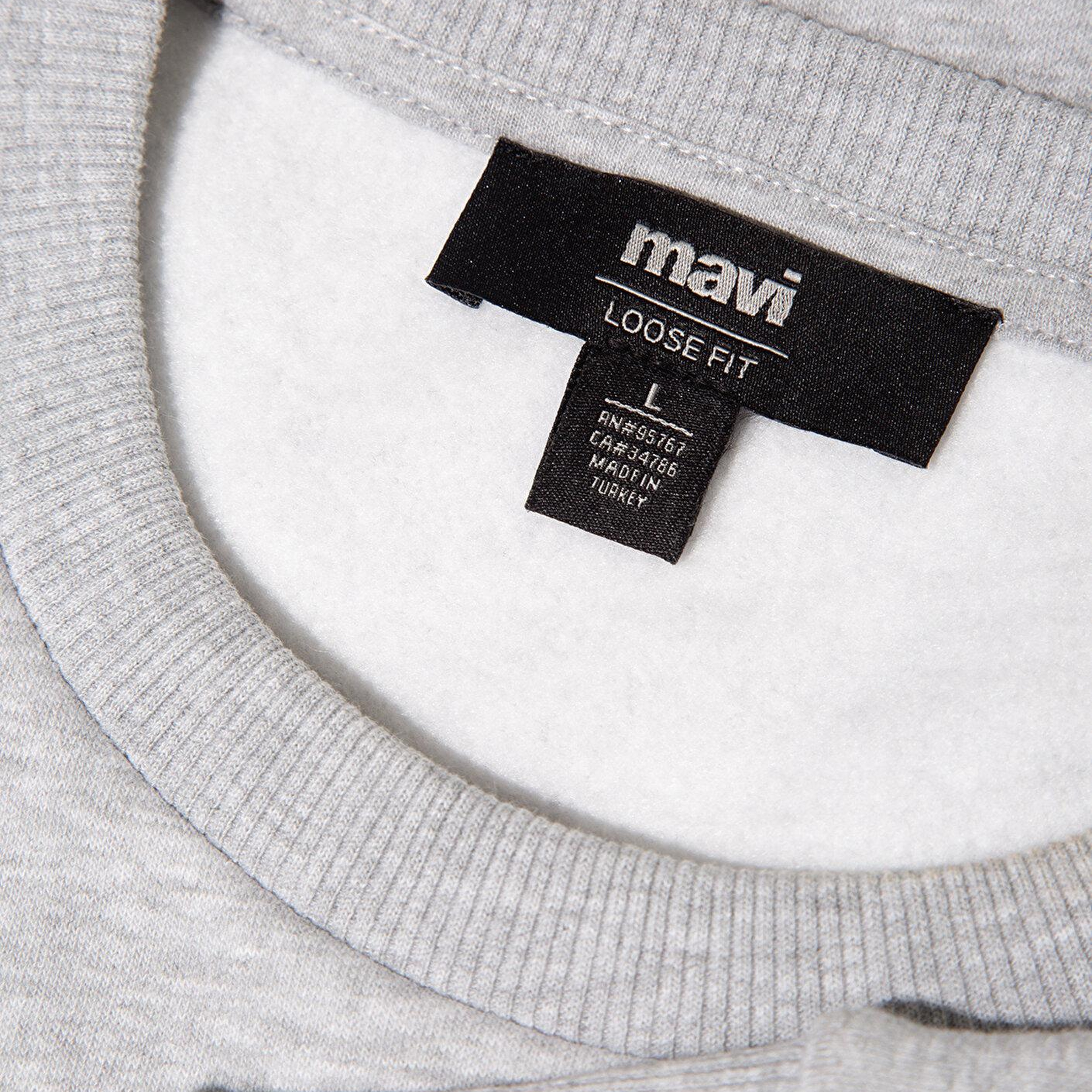 Mavi Mavi Logo Baskılı Gri Sweatshirt 0611716-80018