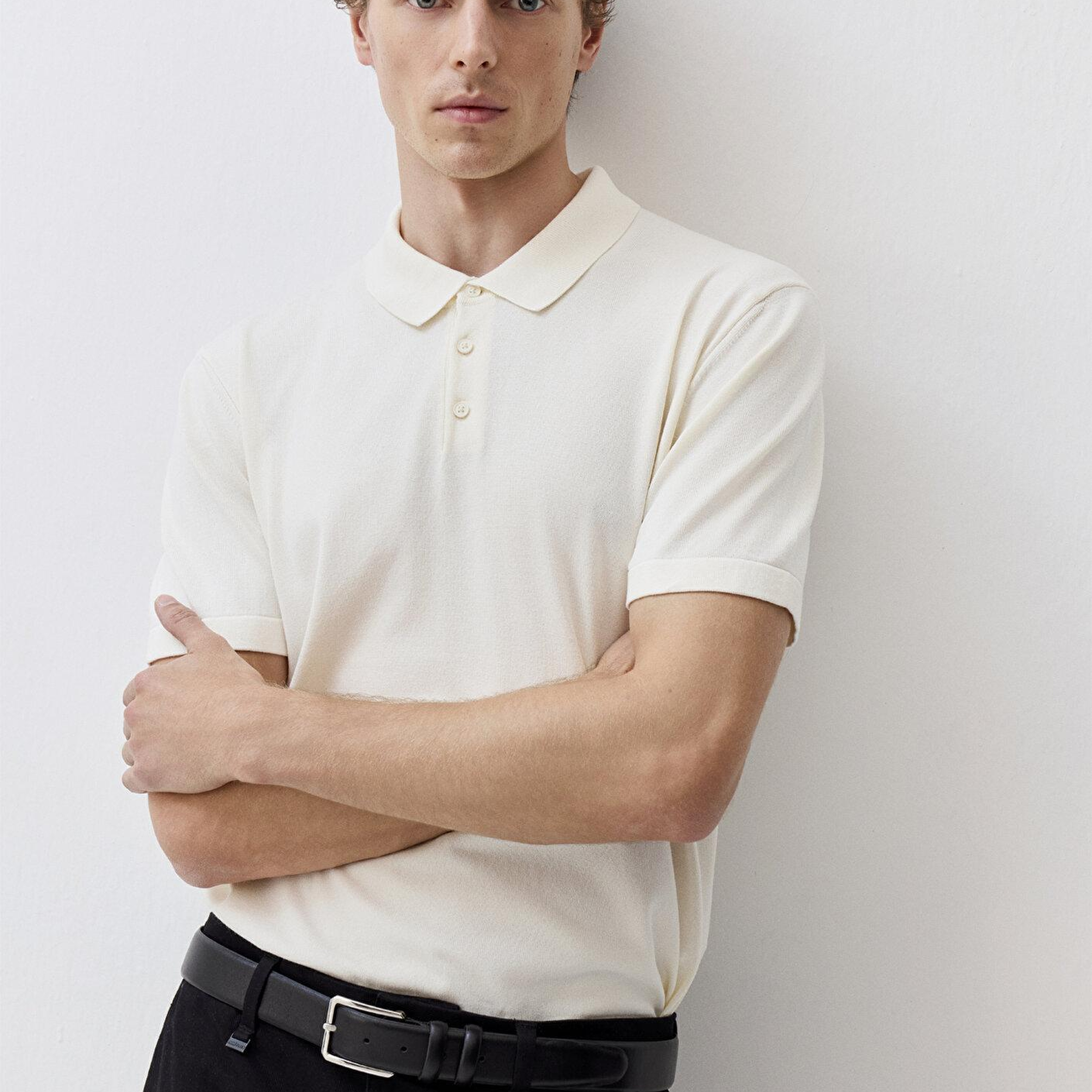 Mavi Ekru Triko Polo 0710248-70057