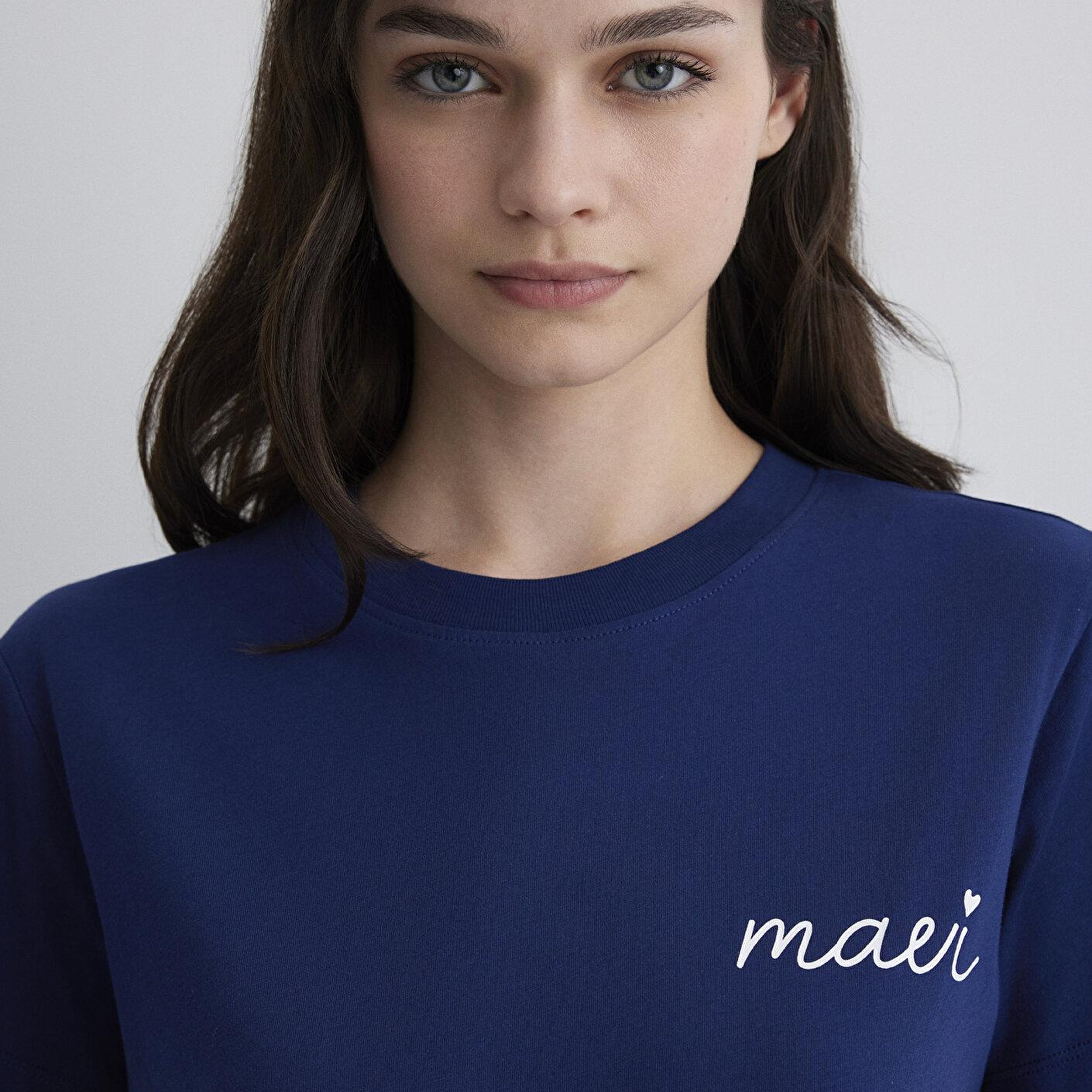 Mavi Mavi Logo Baskılı Lacivert Tişört Semi Slim Fit / Yarı Dar Kesim 1612962-70722