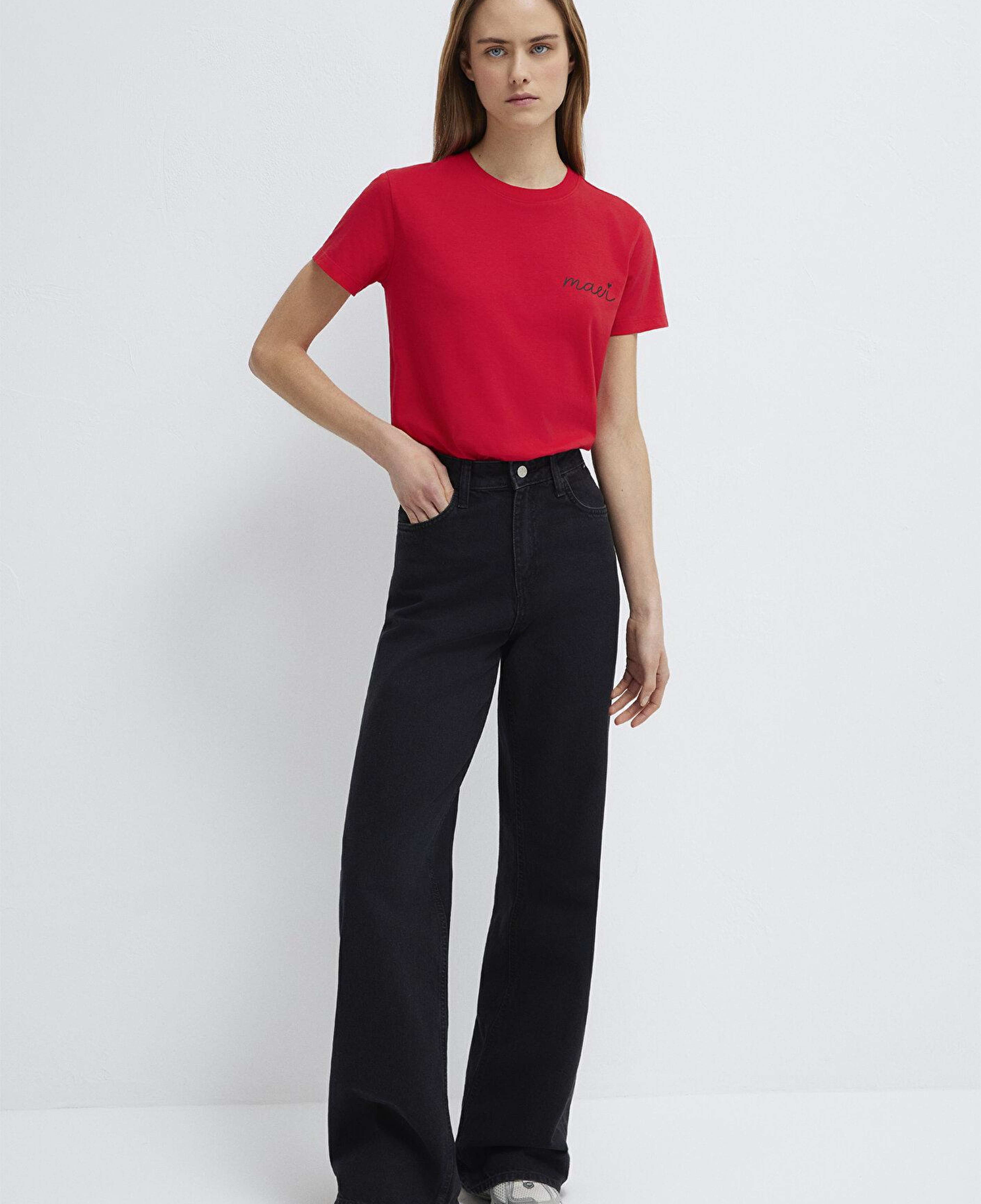Mavi Mavi Logo Baskılı Kırmızı Tişört Semi Slim Fit / Yarı Dar Kesim 1612962-82054