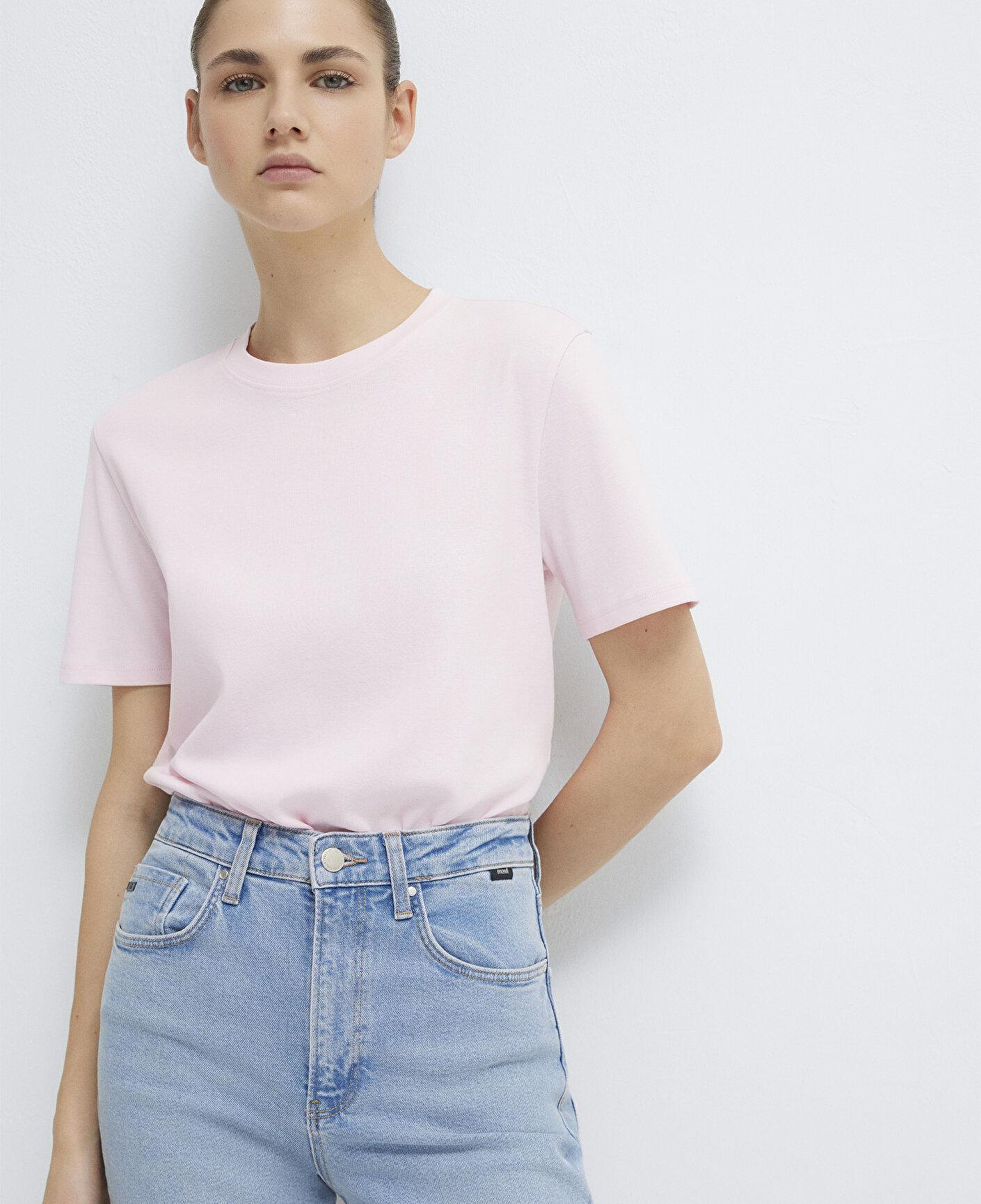 Mavi Pembe Basic Tişört Semi Slim Fit / Yarı Dar Kesim 1612916-89200