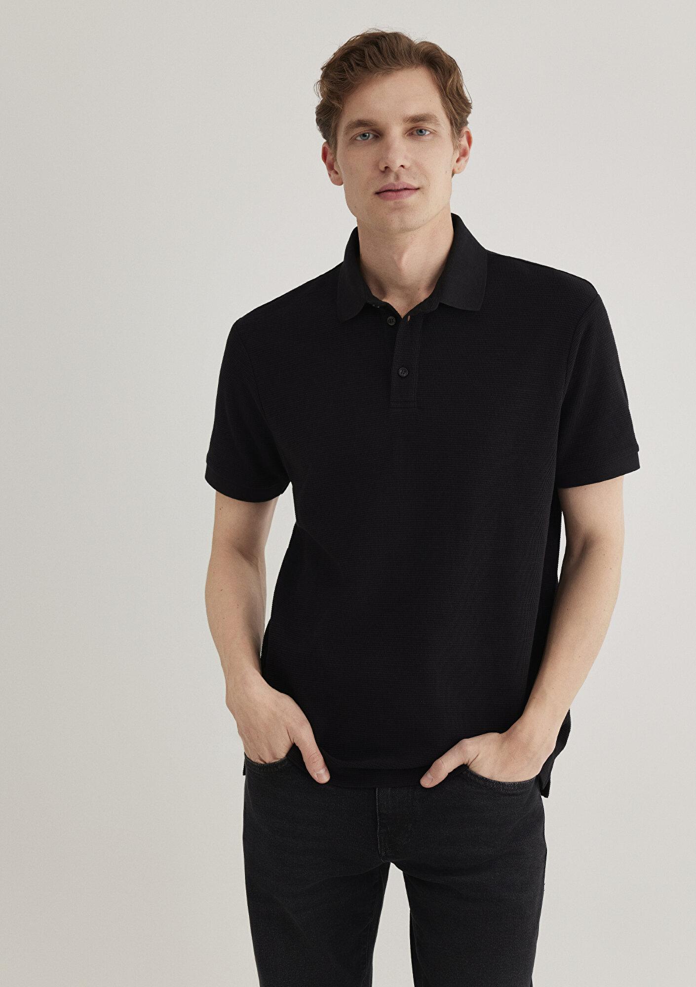Mavi Siyah Polo Tişört Slim Fit / Dar Kesim 0612521-900