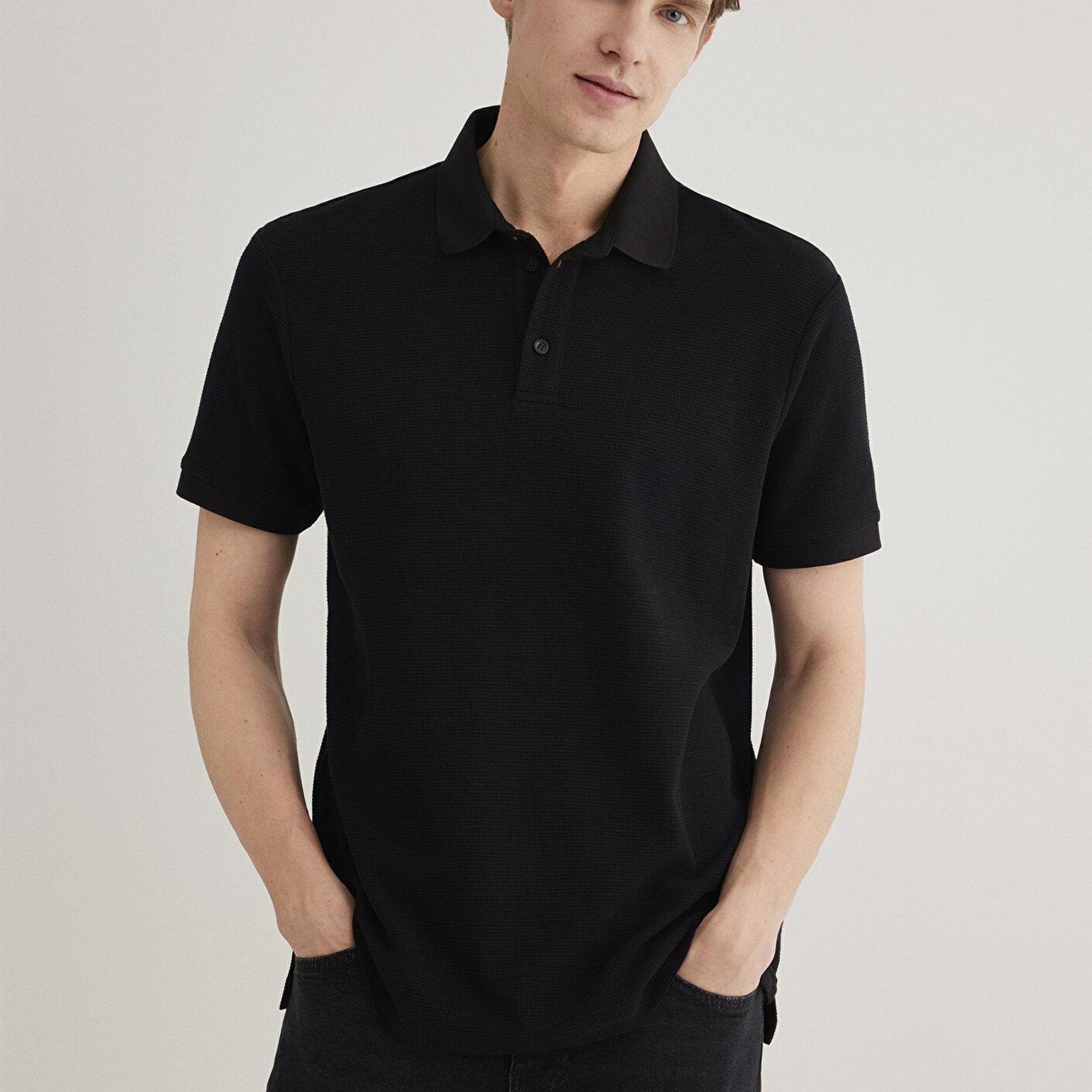 Mavi Siyah Polo Tişört Slim Fit / Dar Kesim 0612521-900