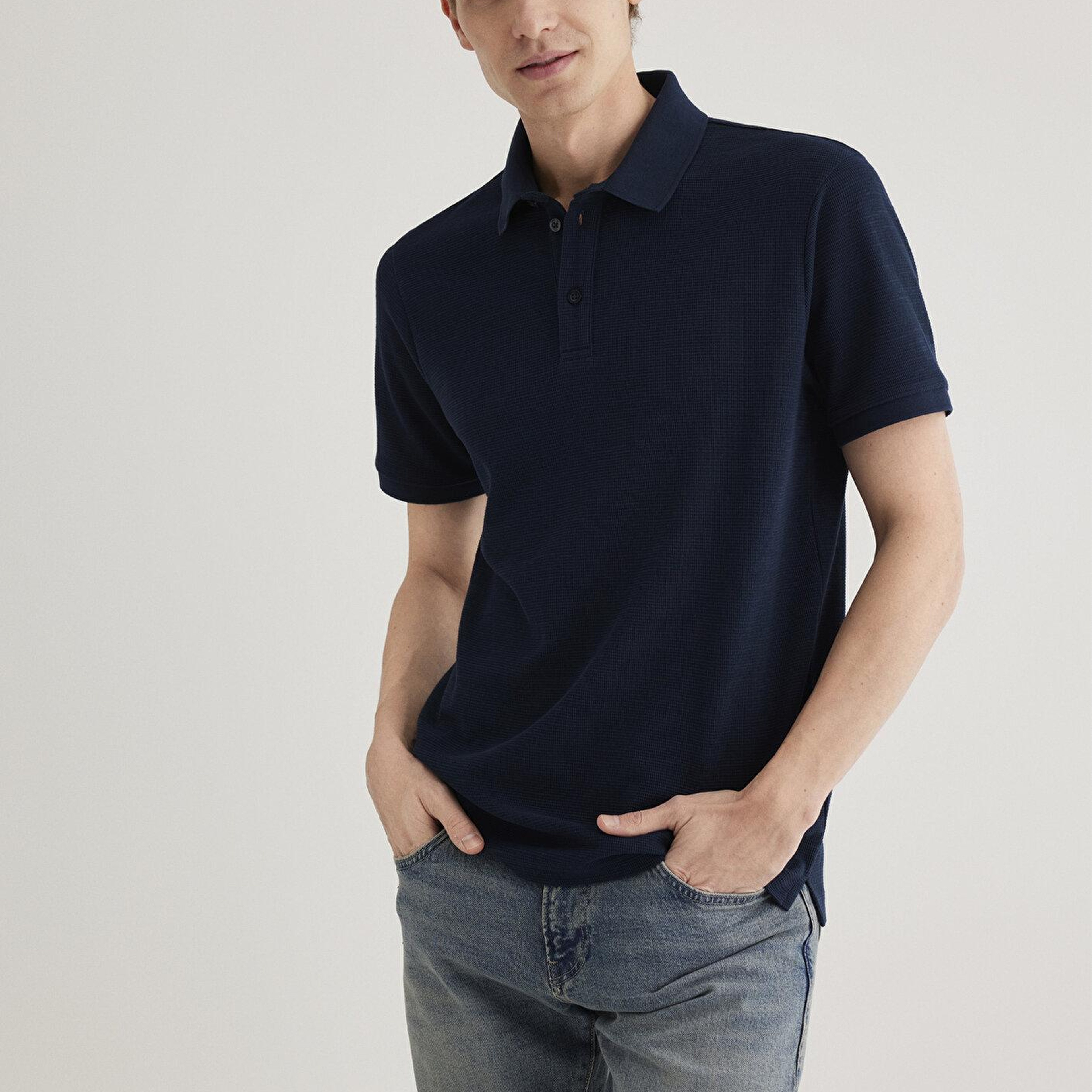 Mavi Lacivert Polo Tişört Slim Fit / Dar Kesim 0612521-70490