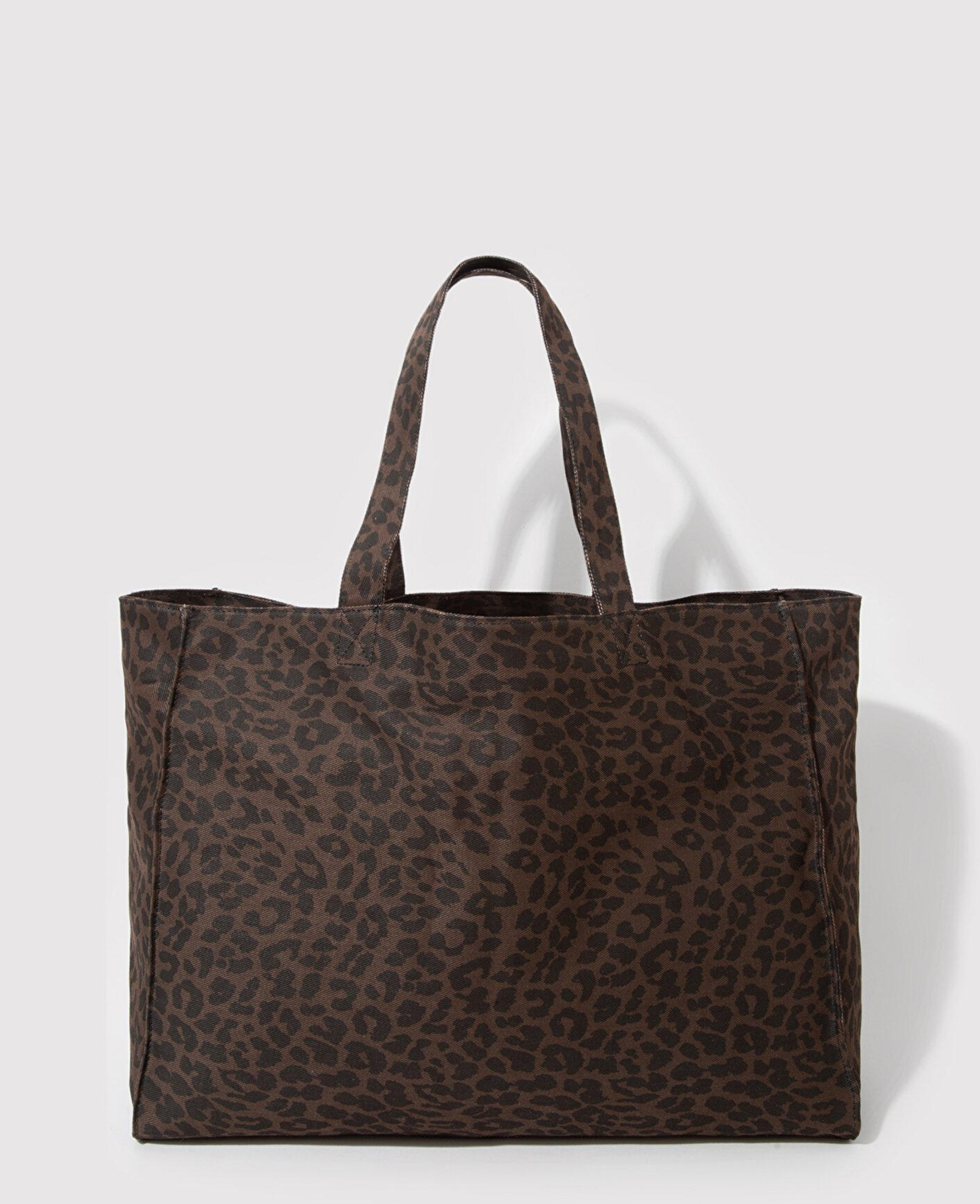 Mavi M Logo Detaylı Leopar Desenli Omuz Çantası 1913329-26823