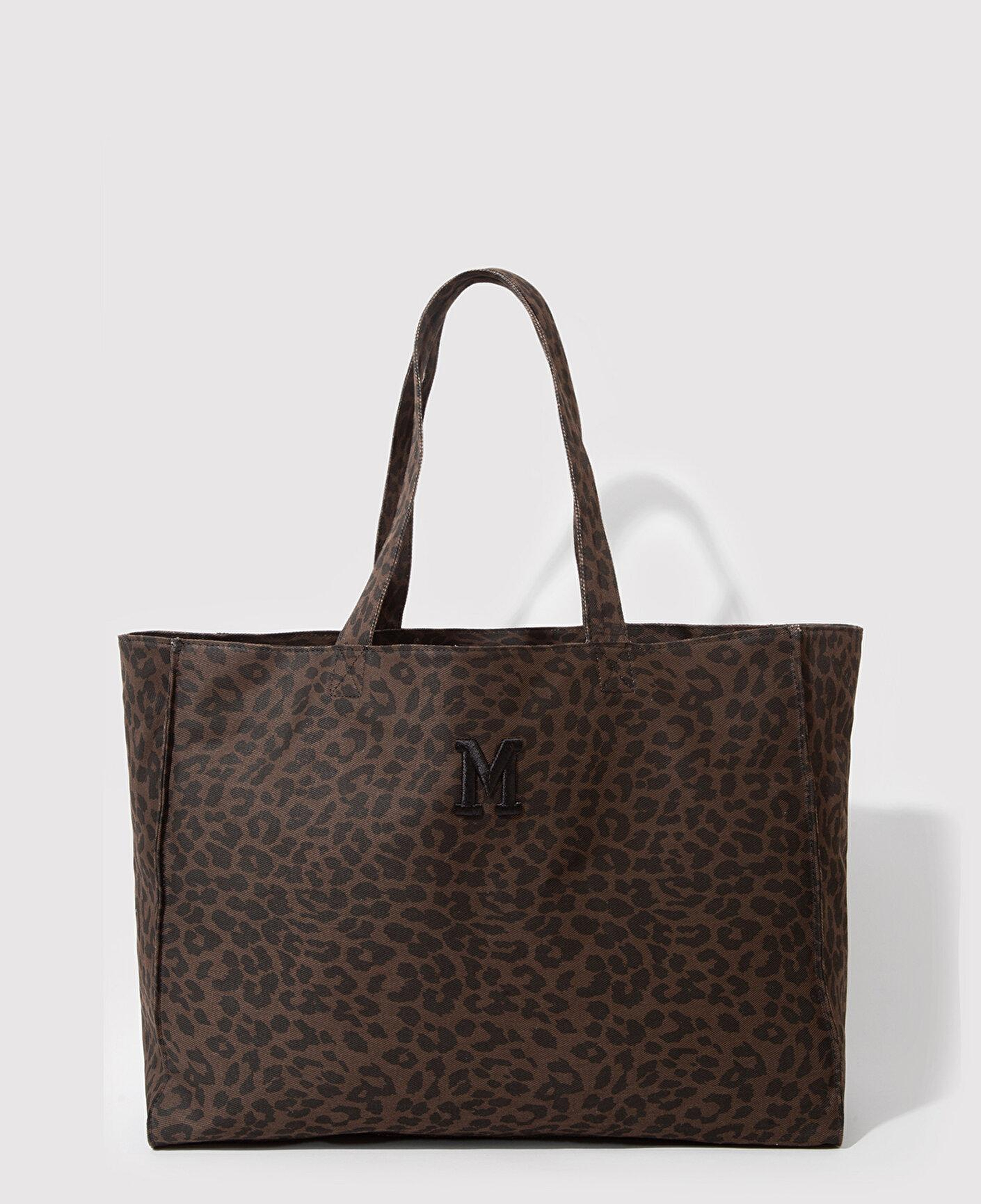 Mavi M Logo Detaylı Leopar Desenli Omuz Çantası 1913329-26823