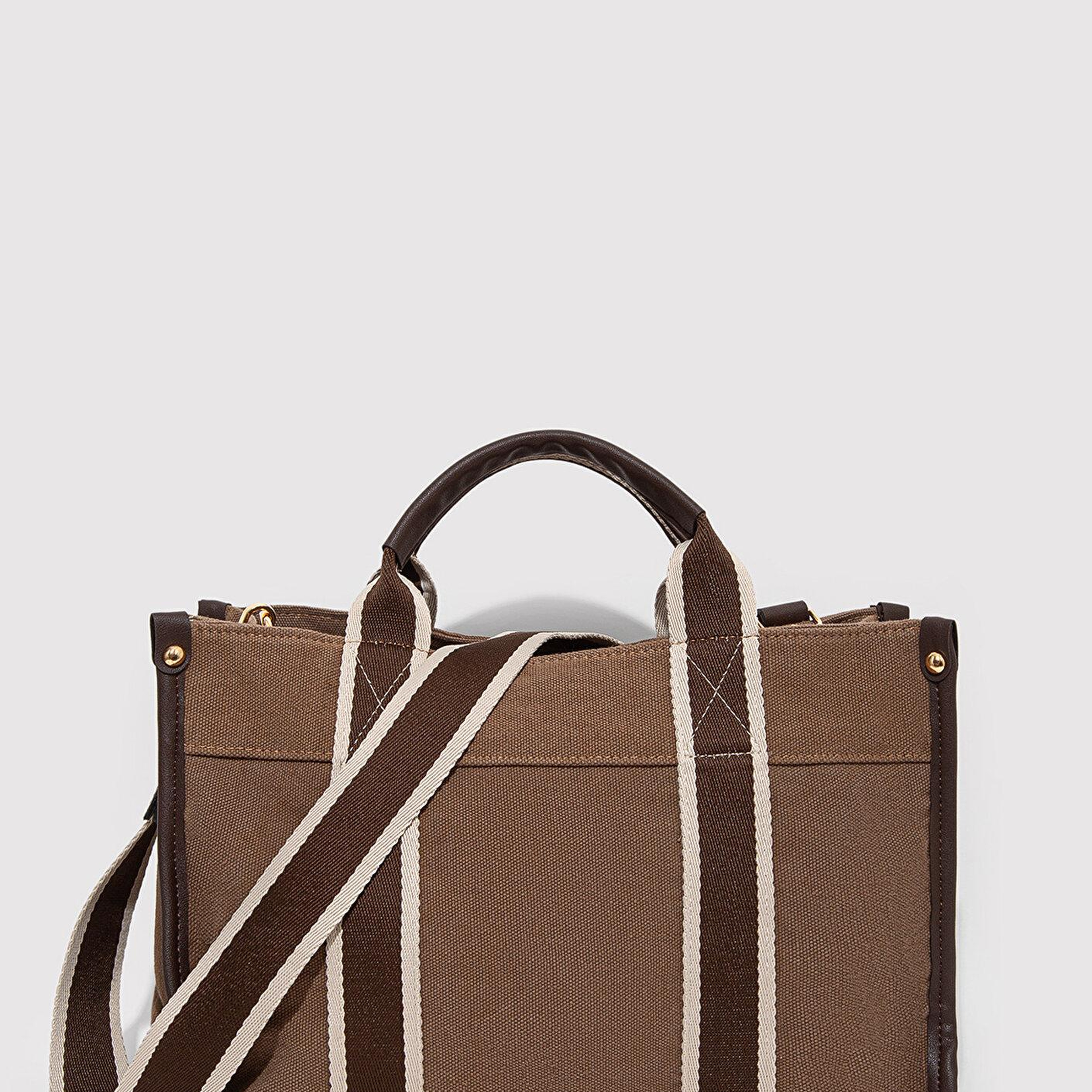 Mavi Kahverengi Tote Çanta 1912165-70367
