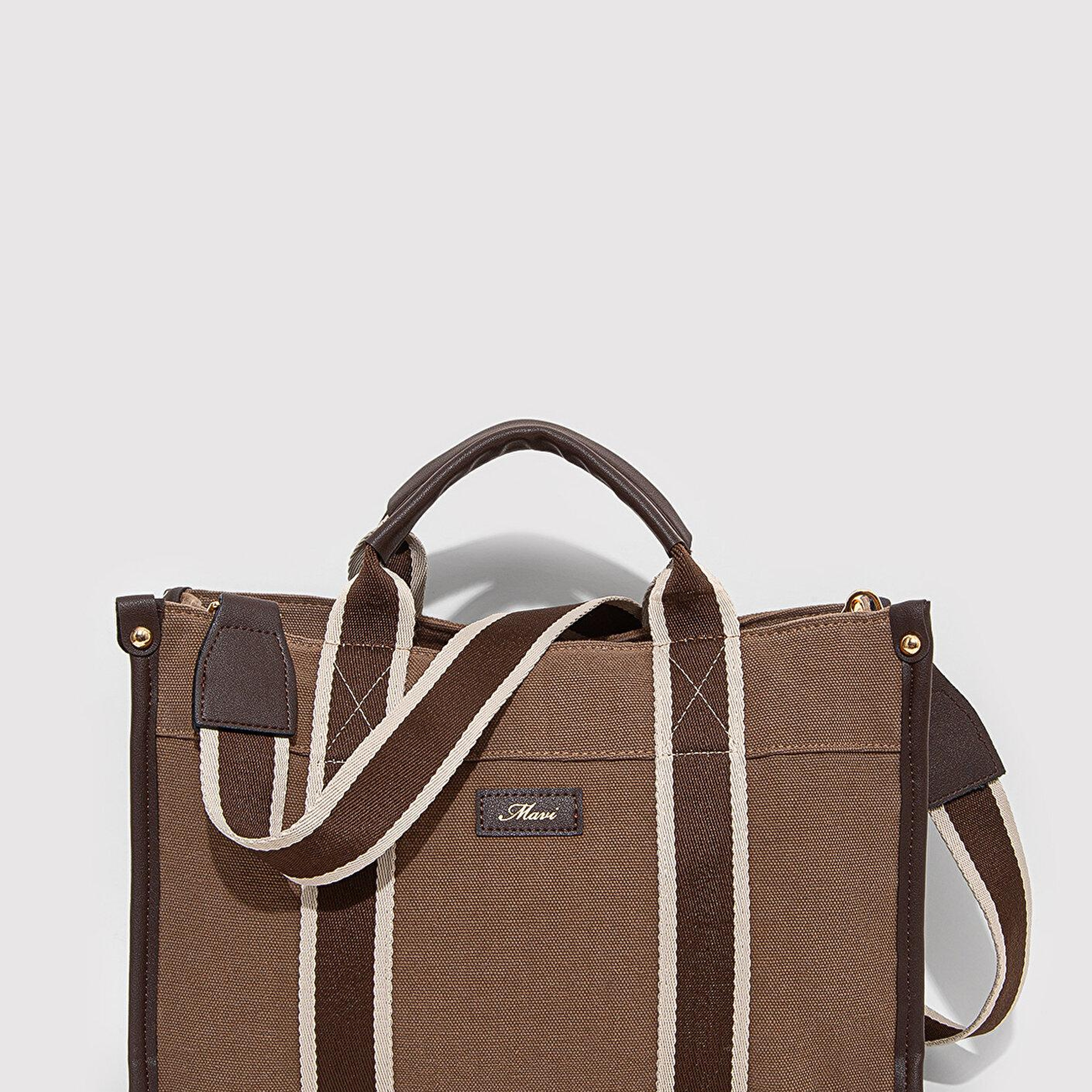 Mavi Kahverengi Tote Çanta 1912165-70367