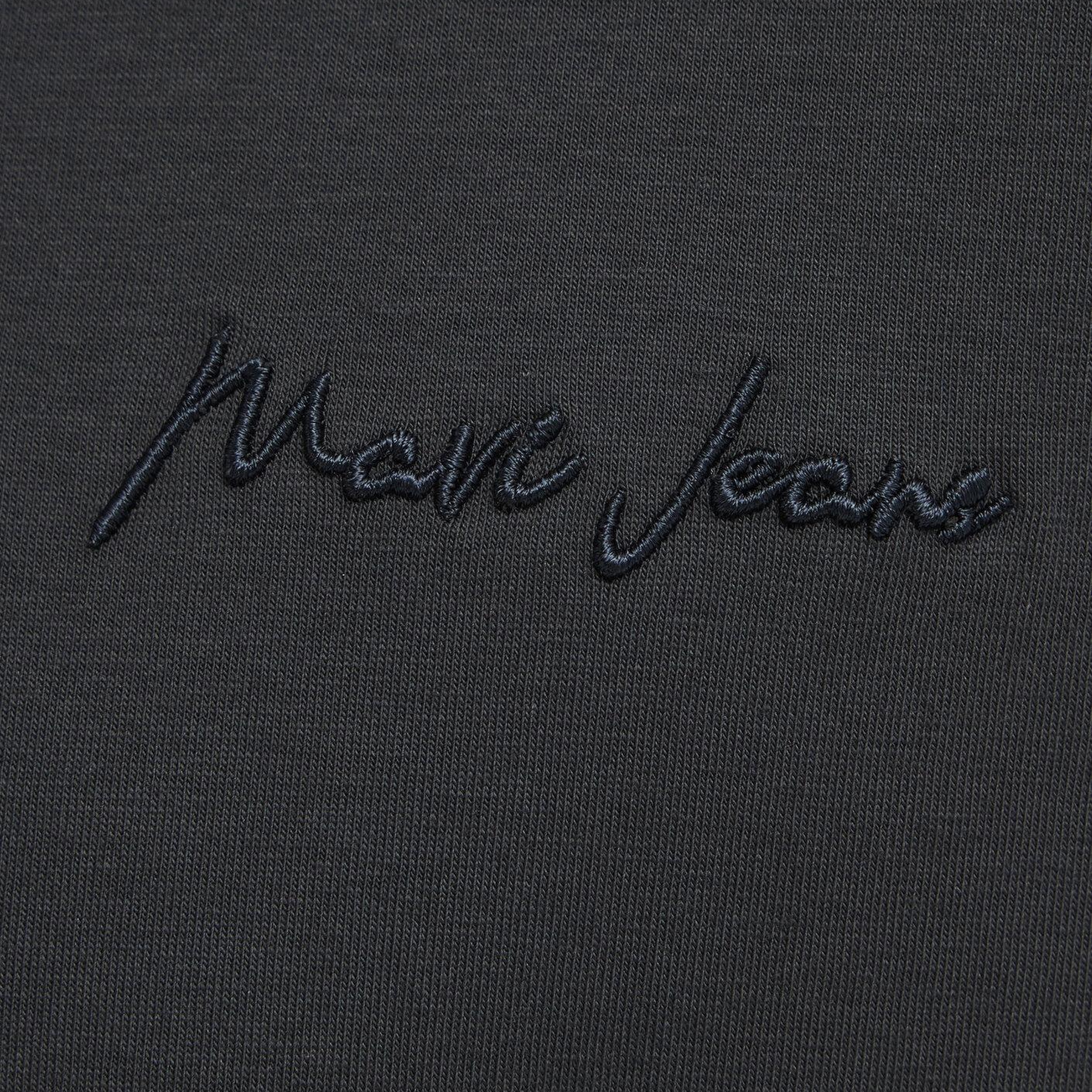 Mavi Mavi Jeans Nakışlı Antrasit Basic Tişört Loose Fit / Bol Rahat Kesim 0612733-70092